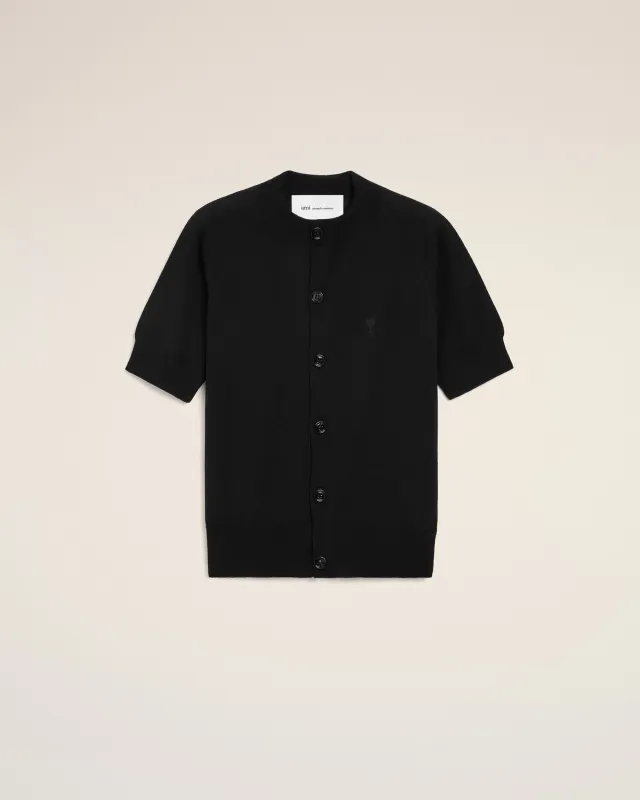 Cardigan Noir Manches Courtes Ami De Coeur en Laine sold by Ami