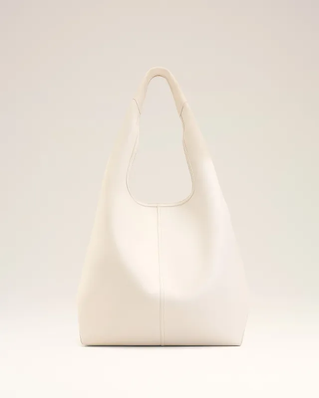 Sac Hobo Etienne Blanc en Cuir De Taurillon made by Ami