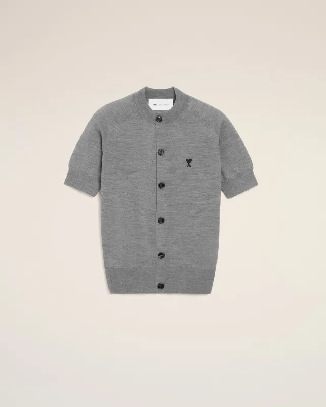 Cardigan Gris Manches Courtes Ami De Coeur en Laine sold by Ami