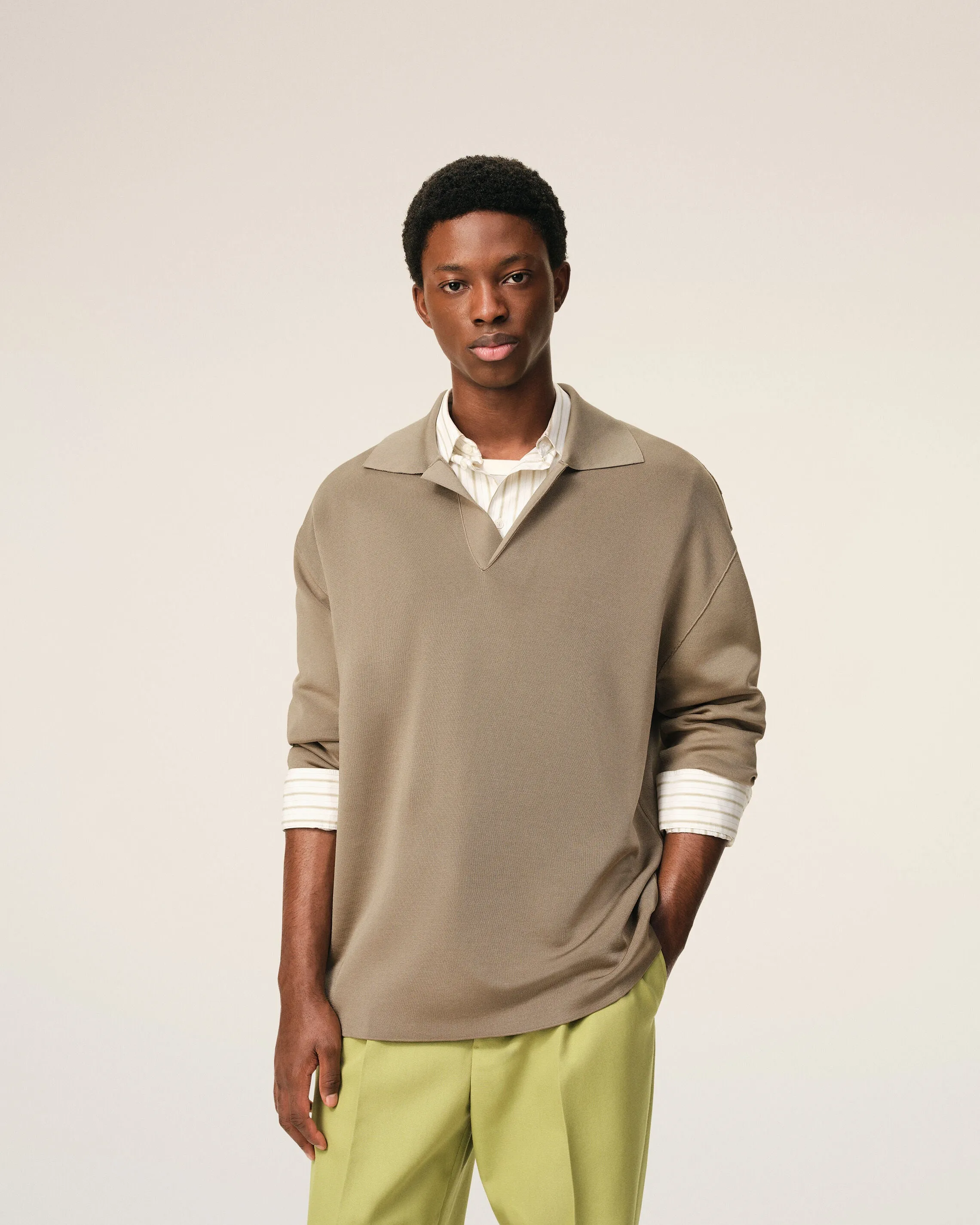 Polo Beige Manches Longues en Laine sold by Ami product image thumbnail 3