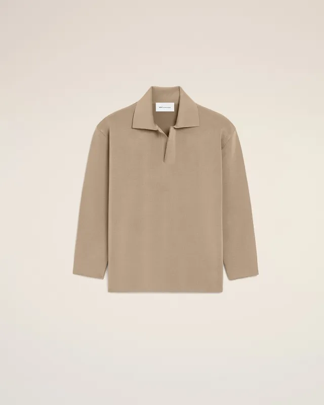 Polo Beige Manches Longues en Laine sold by Ami