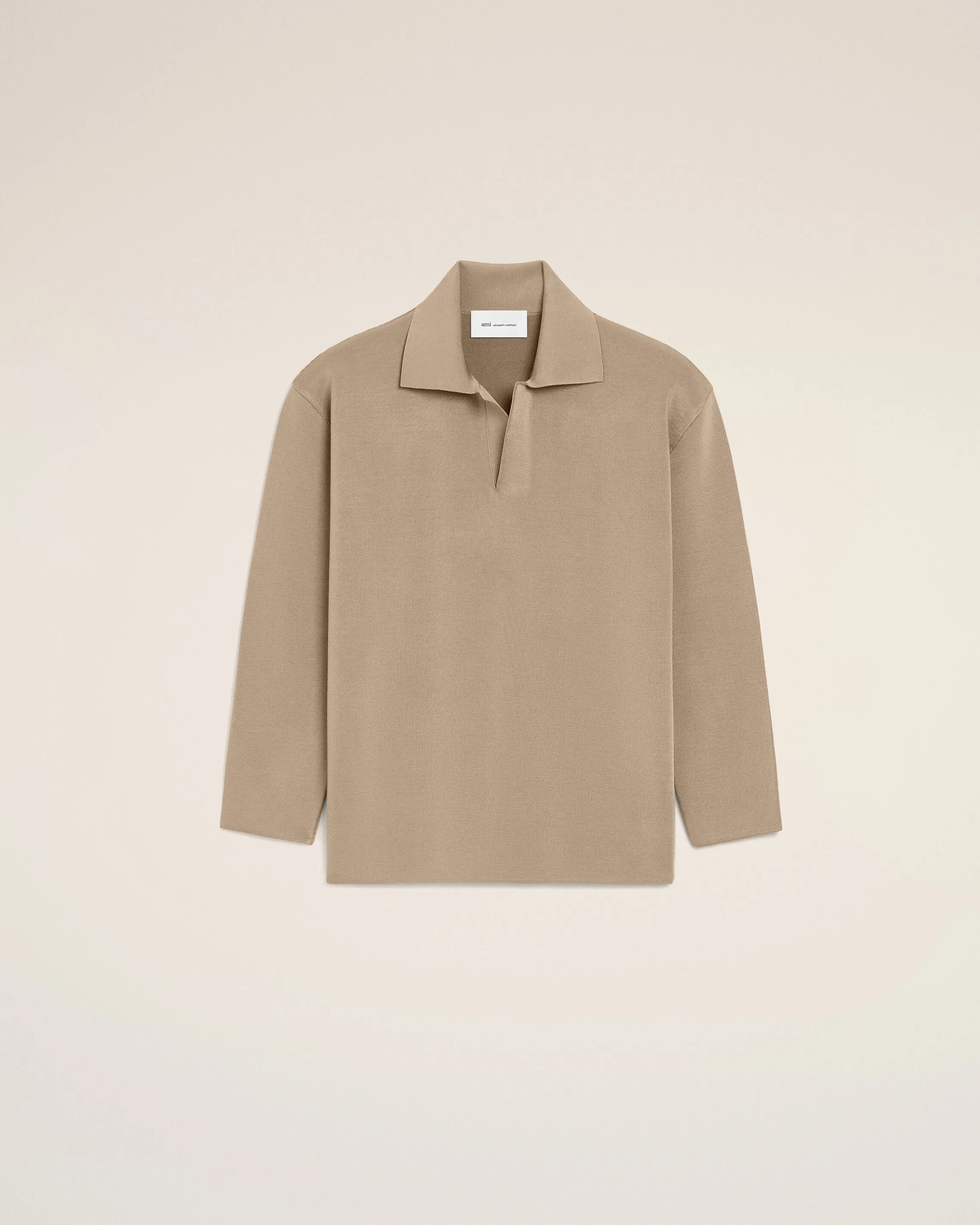 Polo Beige Manches Longues en Laine sold by Ami