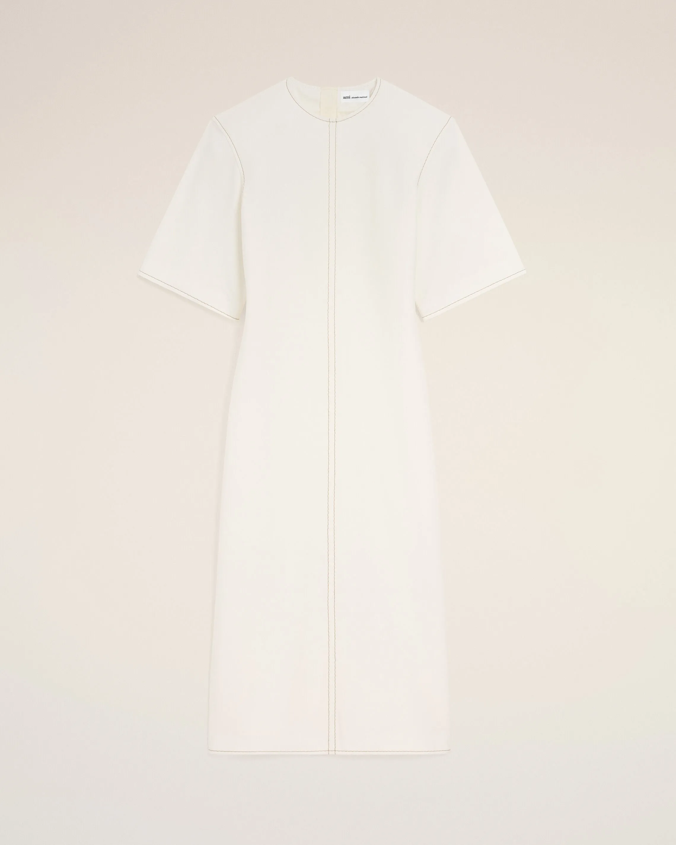 Robe Longue Blanche Ajustée en Coton sold by Ami