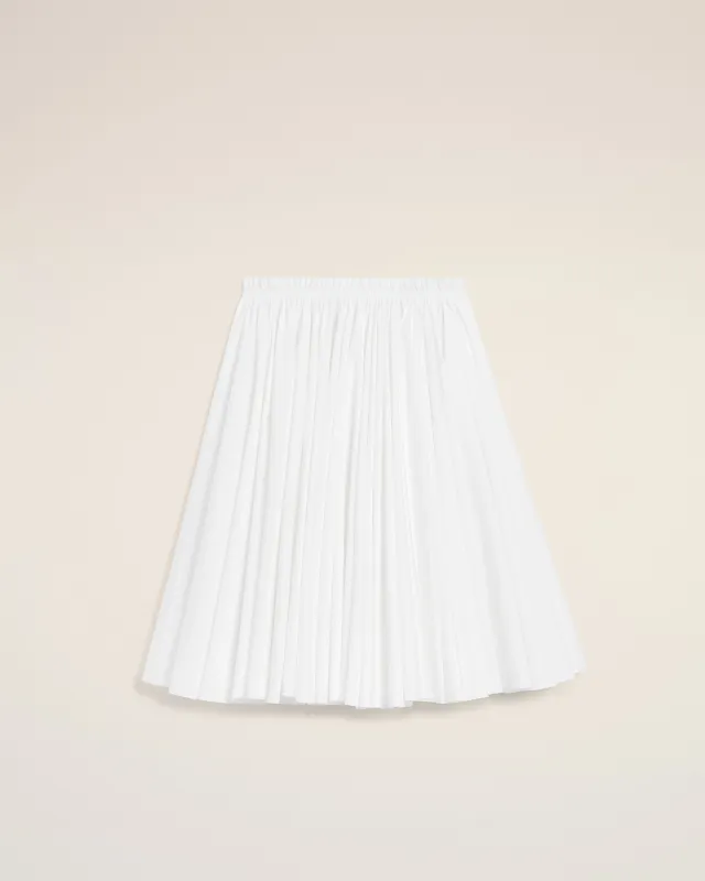 Jupe Corolle Midi Blanche en Coton made by Ami