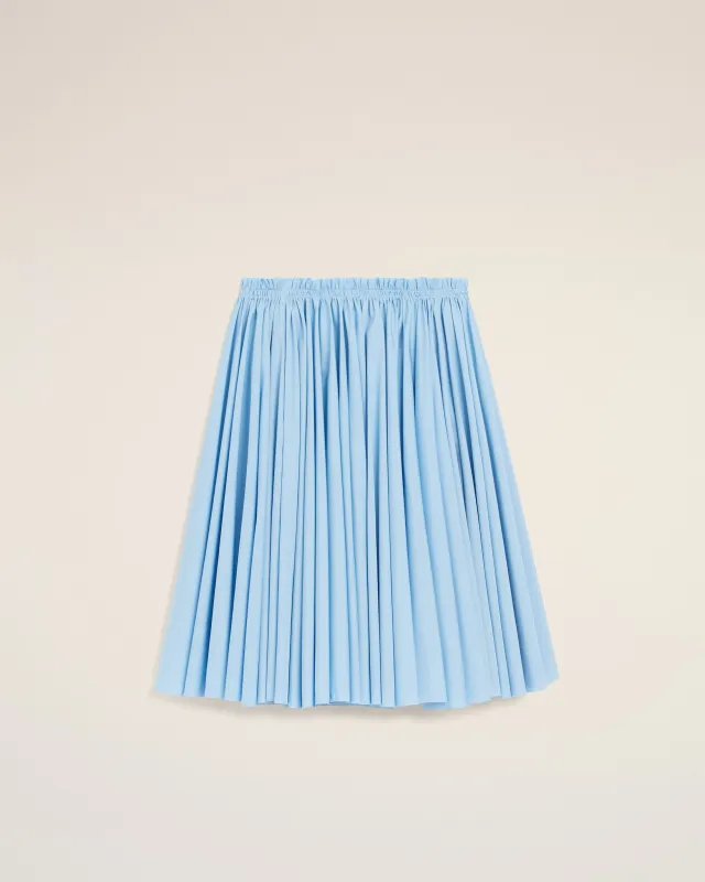 Jupe Corolle Midi Bleu en Coton made by Ami