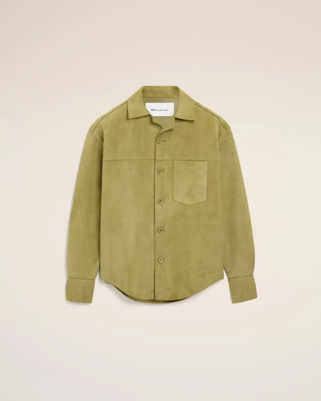 Surchemise Verte Boutonnée en Cuir De Chèvre made by Ami