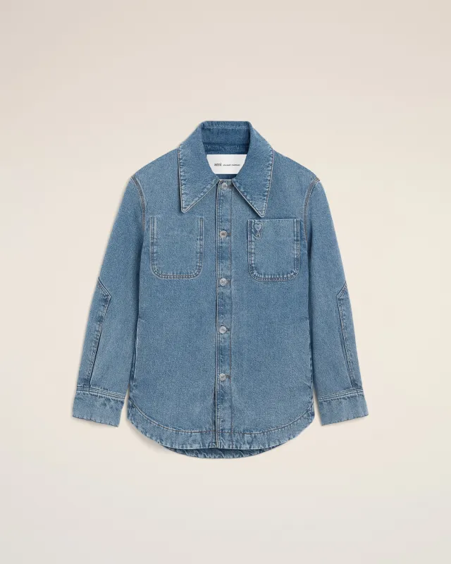 Surchemise Bleu Worker Ami De Coeur en Coton made by Ami