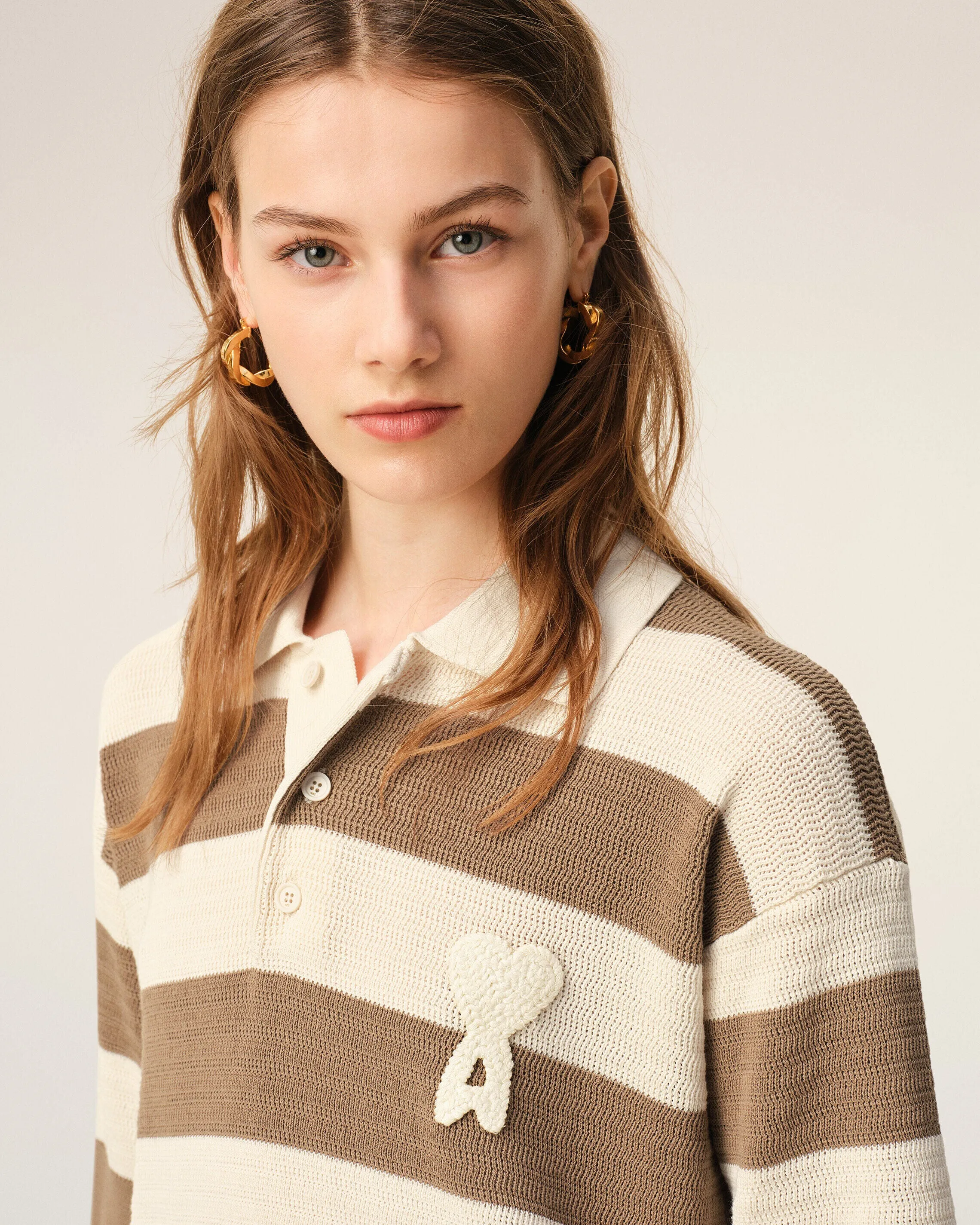 Robe Polo Blanche Et Marron Ami De Coeur en Coton sold by Ami product image thumbnail 4