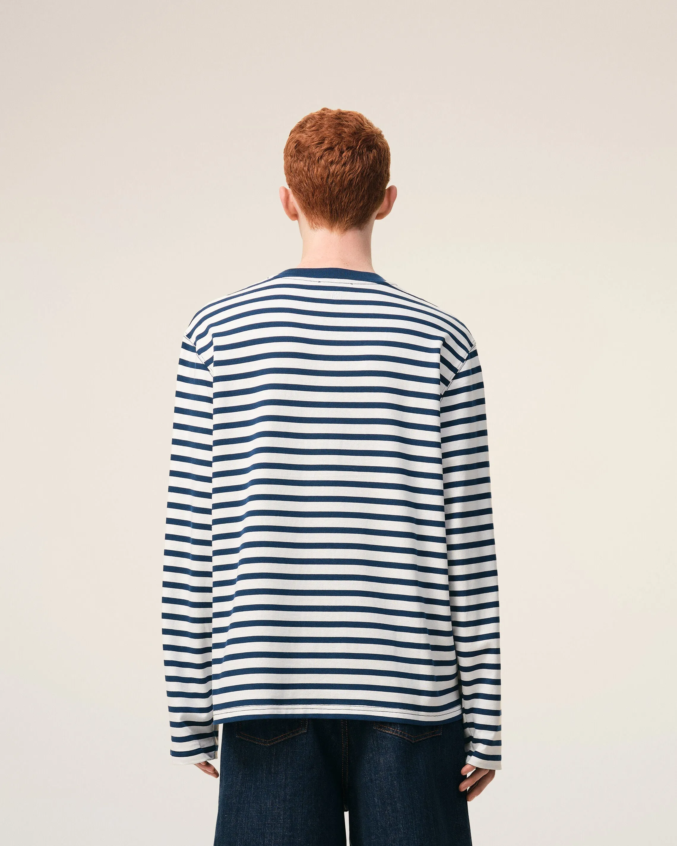 T-shirt Bleu Marinière Manches Longues Ami De Coeur en Coton sold by Ami product image thumbnail 5