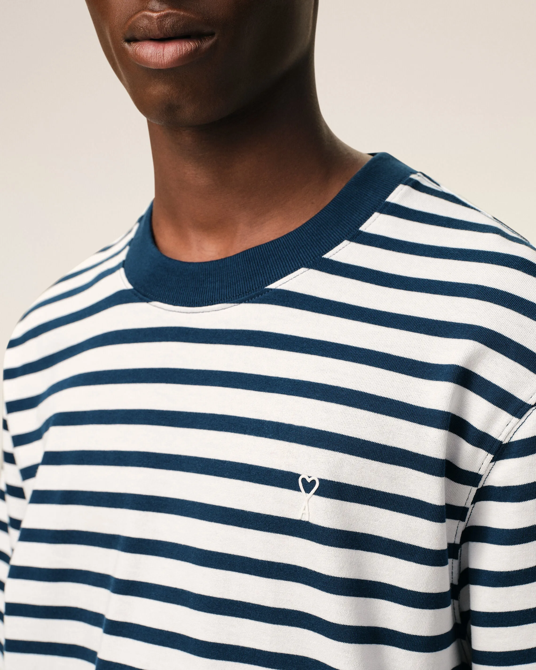 T-shirt Bleu Marinière Coupe Boxy Ami De Coeur en Coton sold by Ami product image thumbnail 4