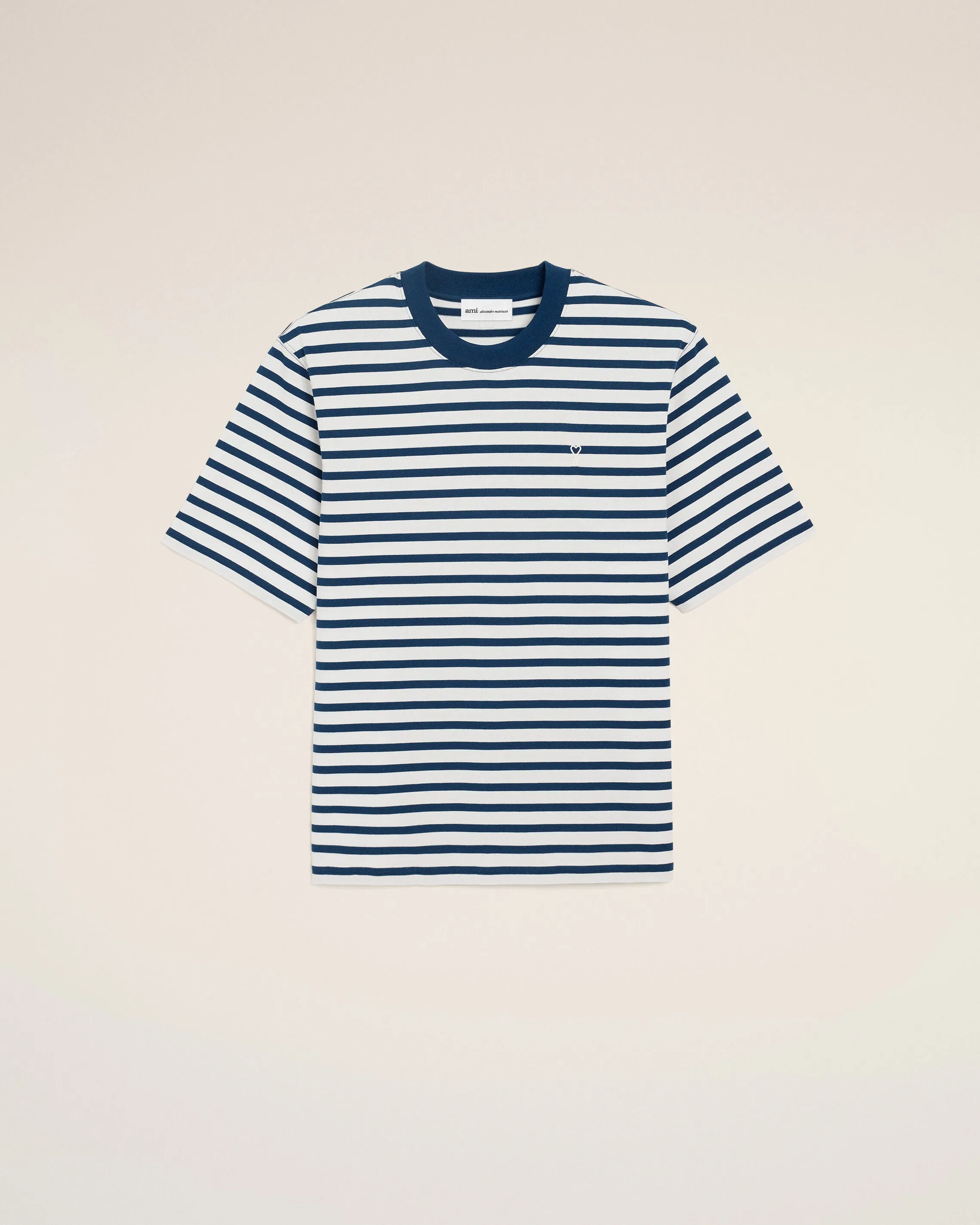 T-shirt Bleu Marinière Coupe Boxy Ami De Coeur en Coton sold by Ami