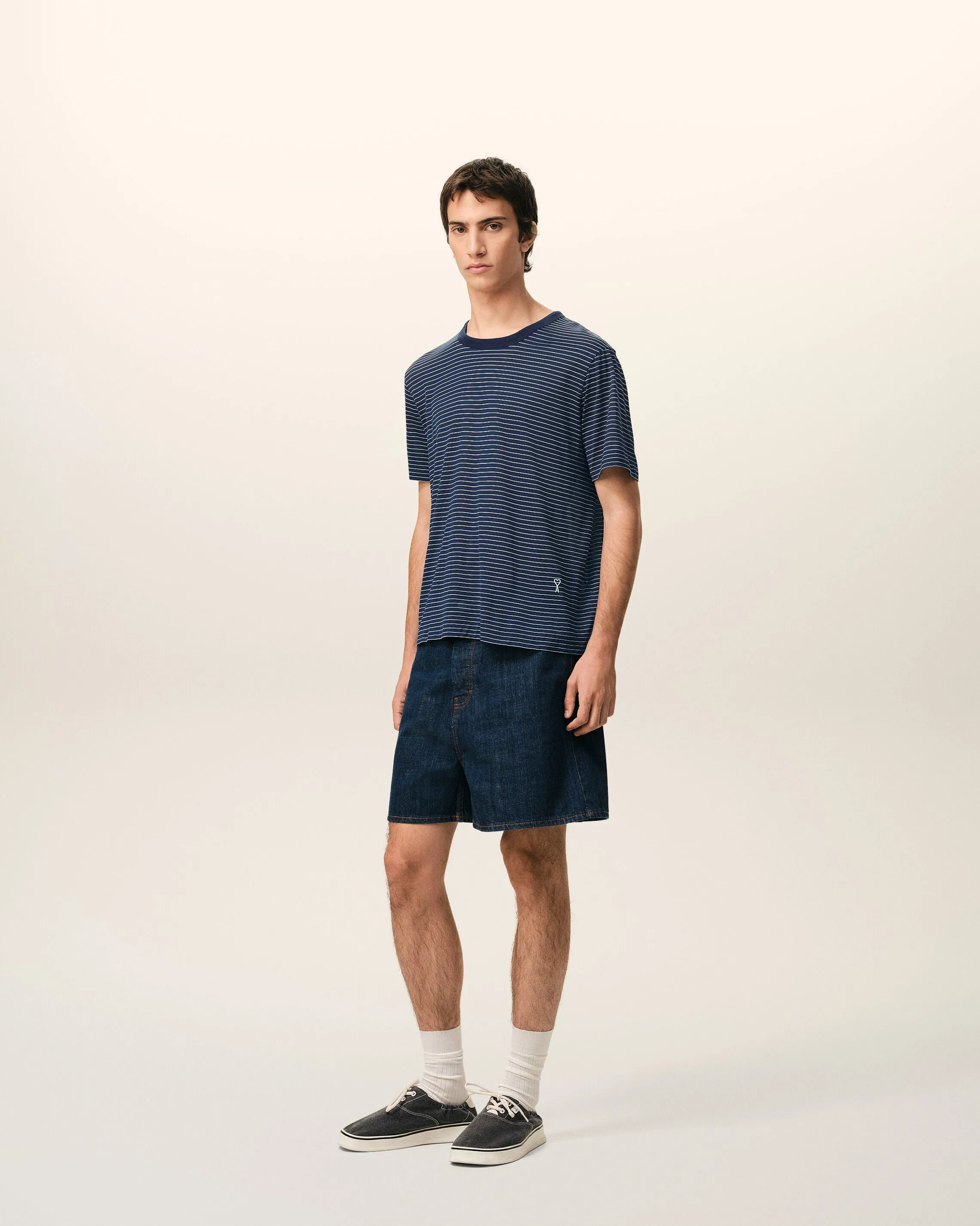 T-shirt Rayé Bleu Ami De Coeur en Coton sold by Ami product image thumbnail 5