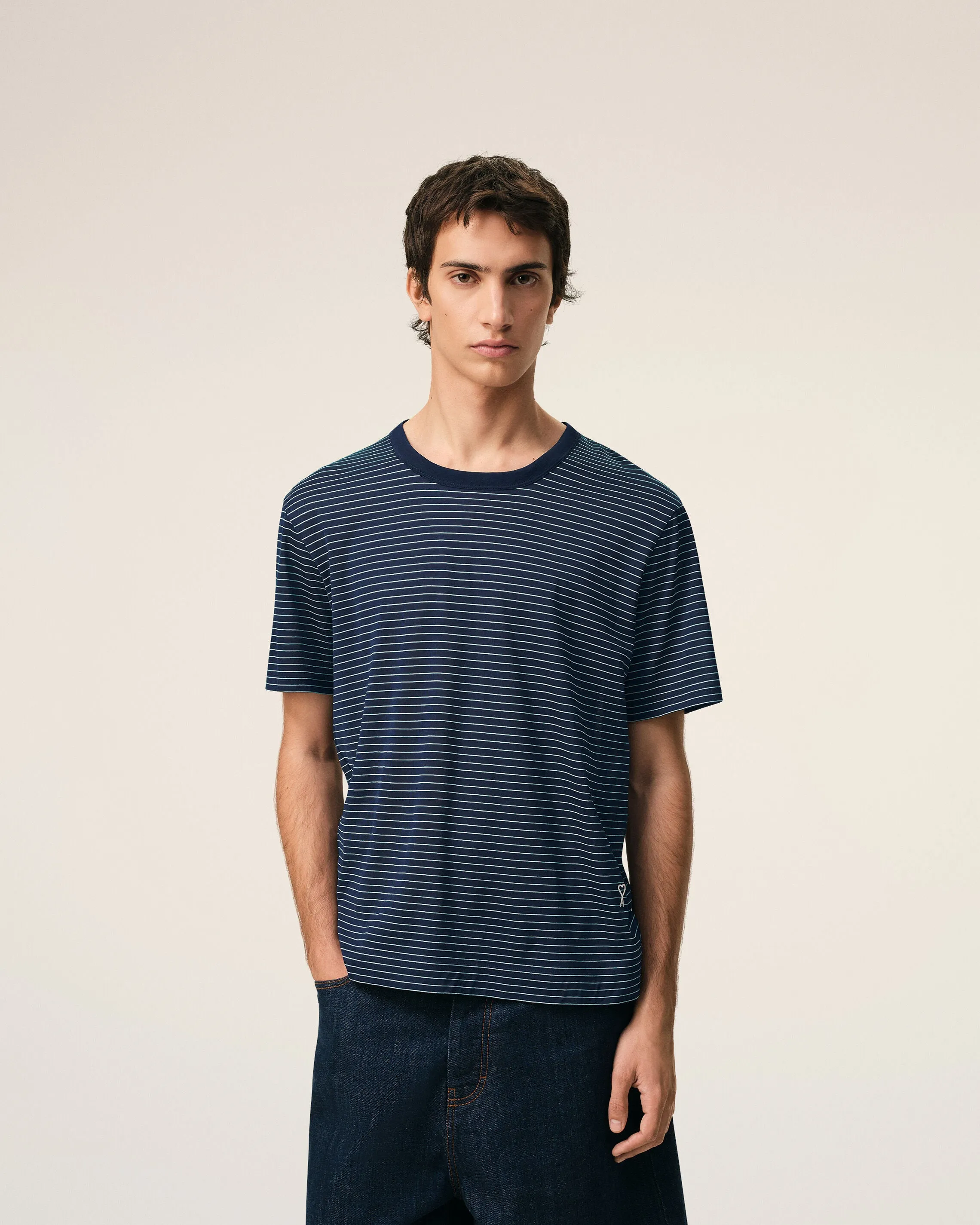 T-shirt Rayé Bleu Ami De Coeur en Coton sold by Ami product image thumbnail 3