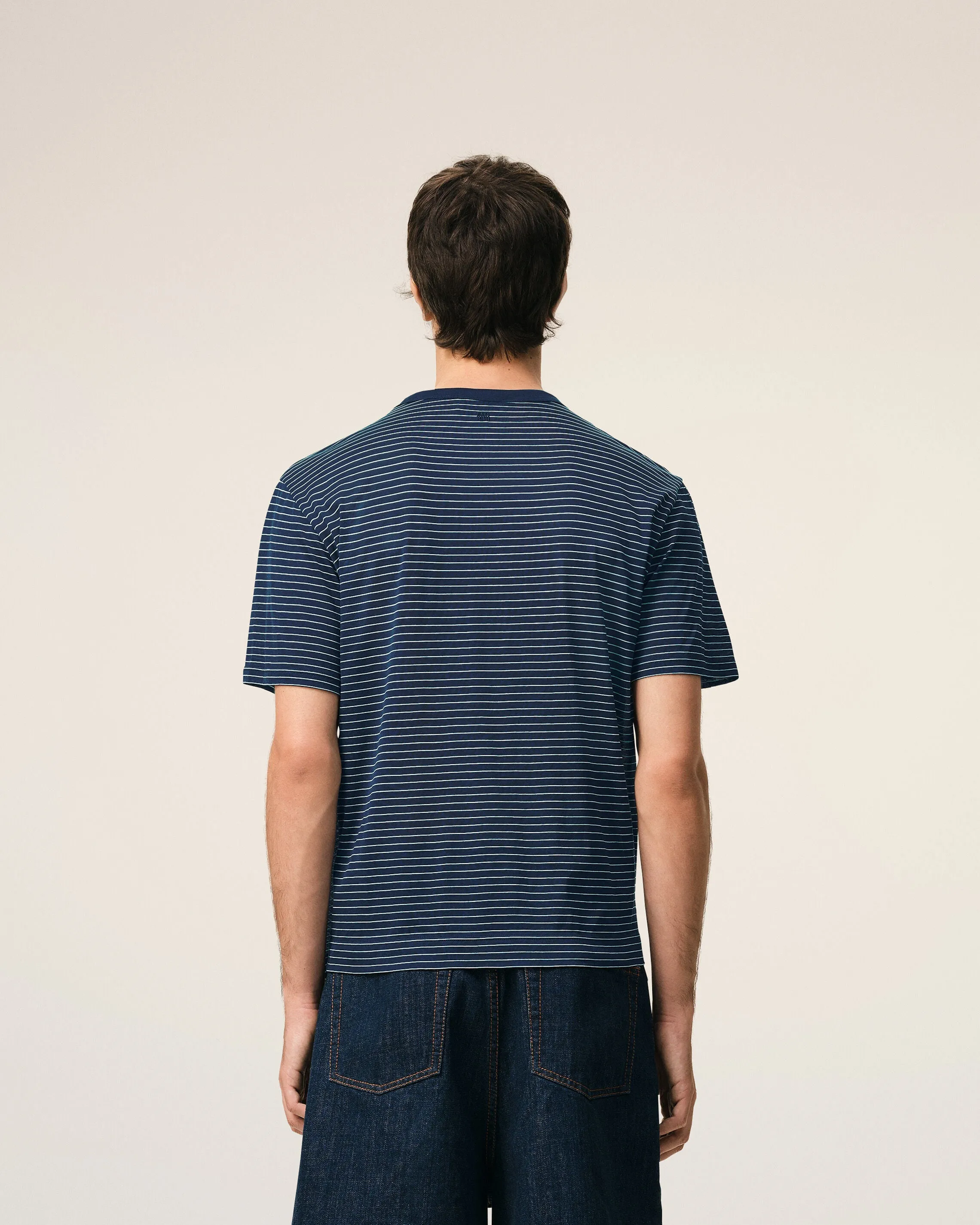 T-shirt Rayé Bleu Ami De Coeur en Coton sold by Ami product image thumbnail 4