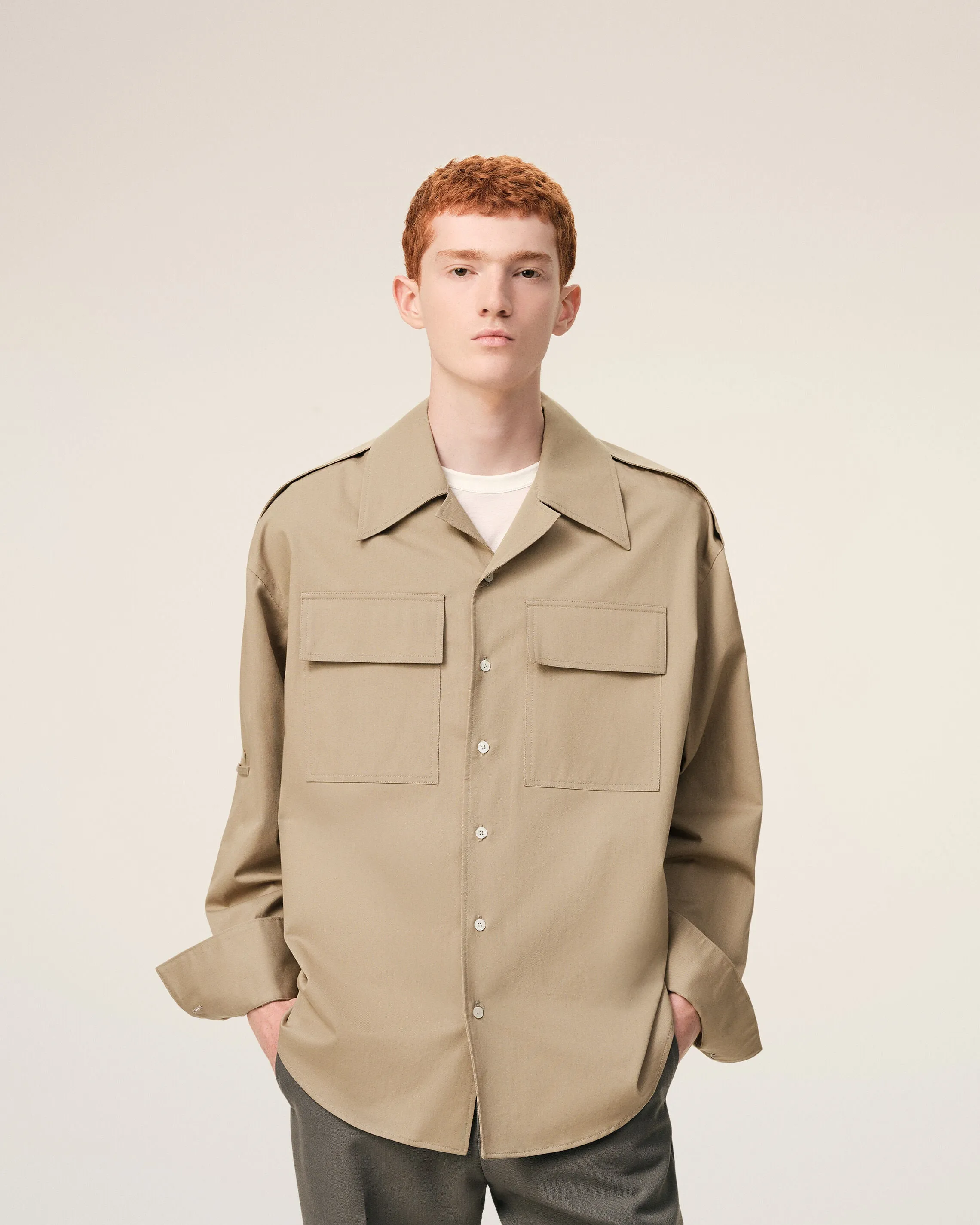 Chemise Saharienne Beige en Coton sold by Ami product image thumbnail 3