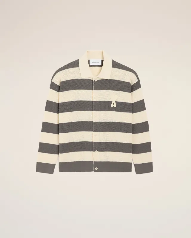 Cardigan Blanc Et Marron Ami De Coeur en Coton made by Ami