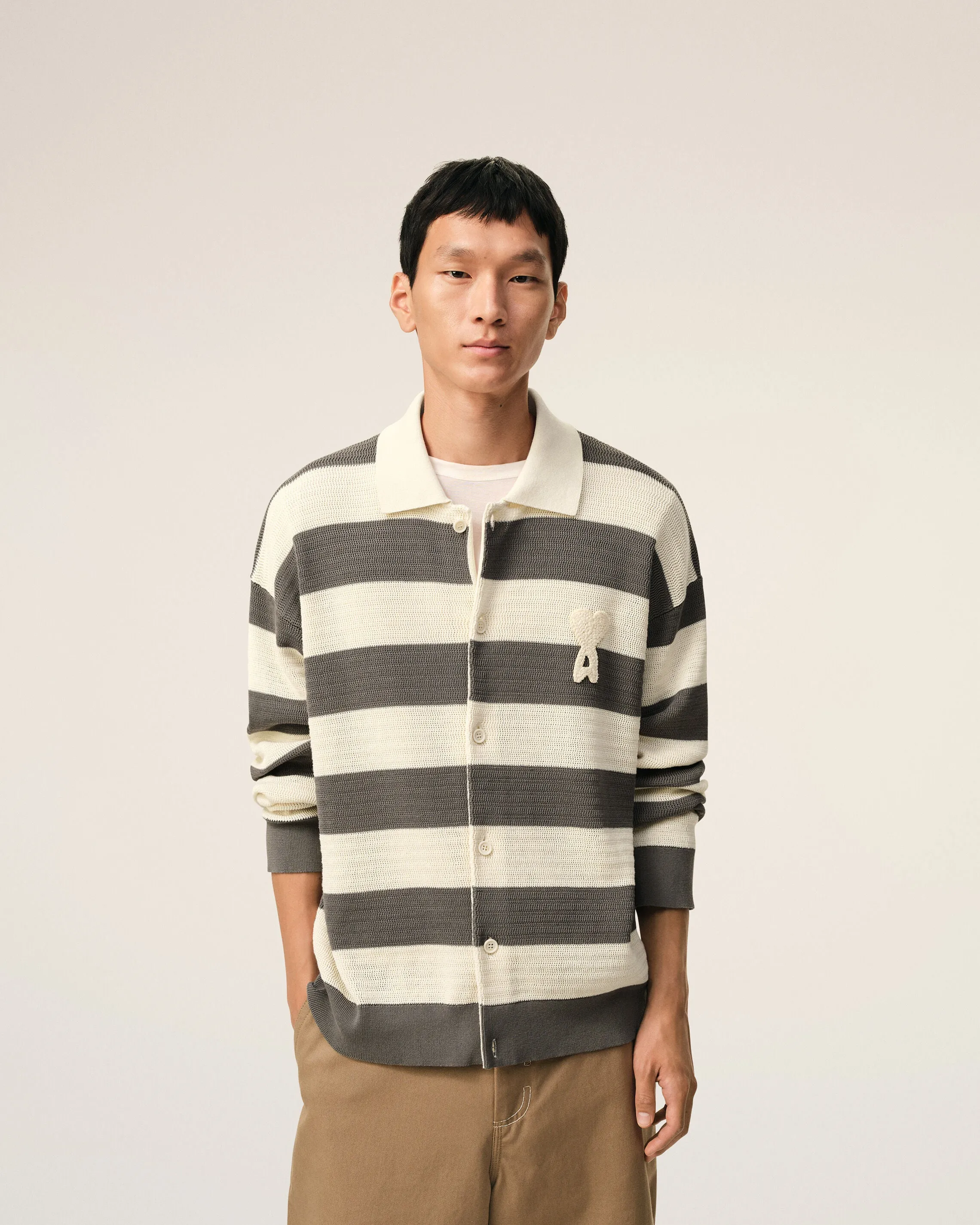 Cardigan Blanc Et Marron Ami De Coeur en Coton sold by Ami product image thumbnail 3