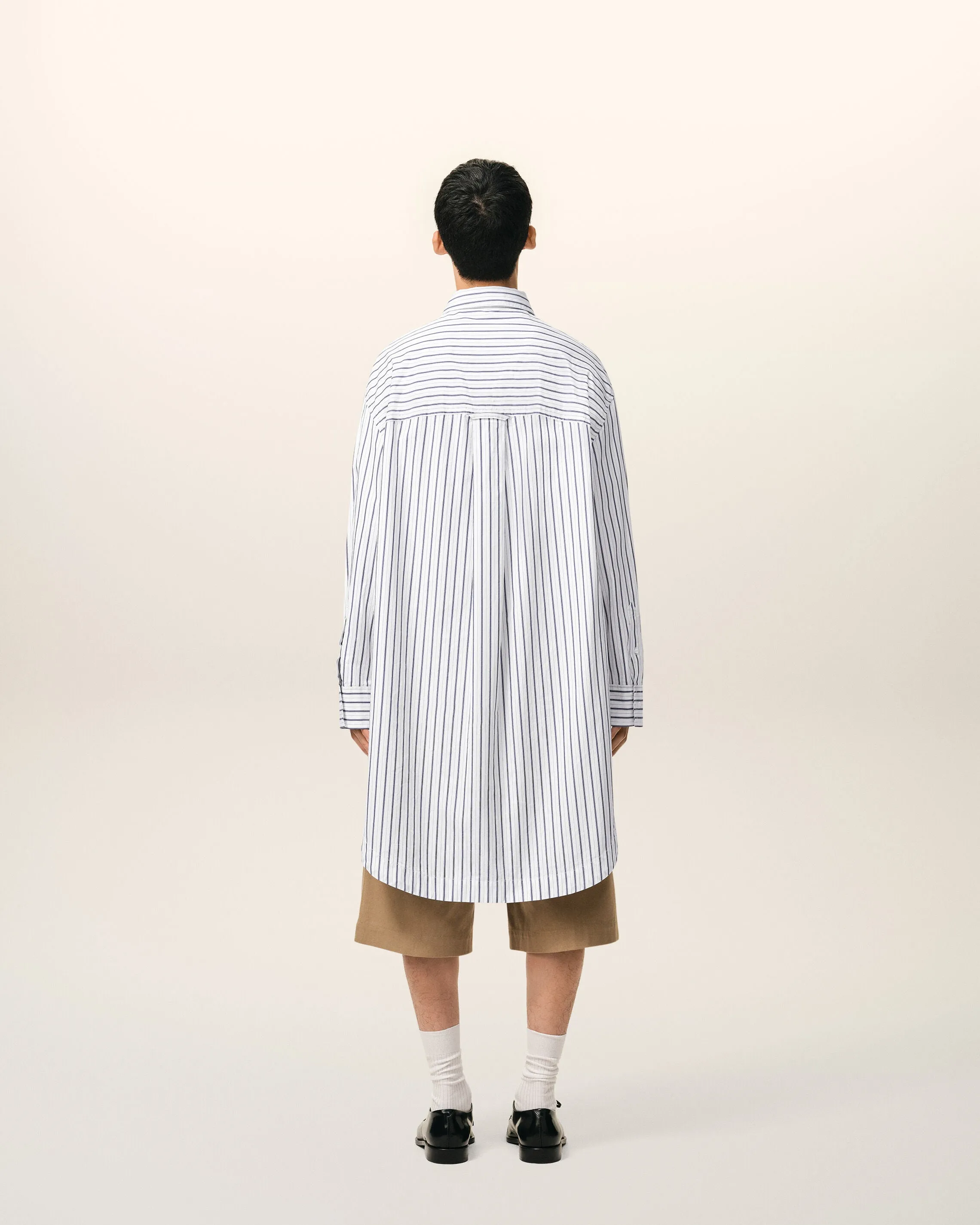 Robe Chemise Blanche Rayée Large Ami De Coeur en Coton sold by Ami product image thumbnail 5