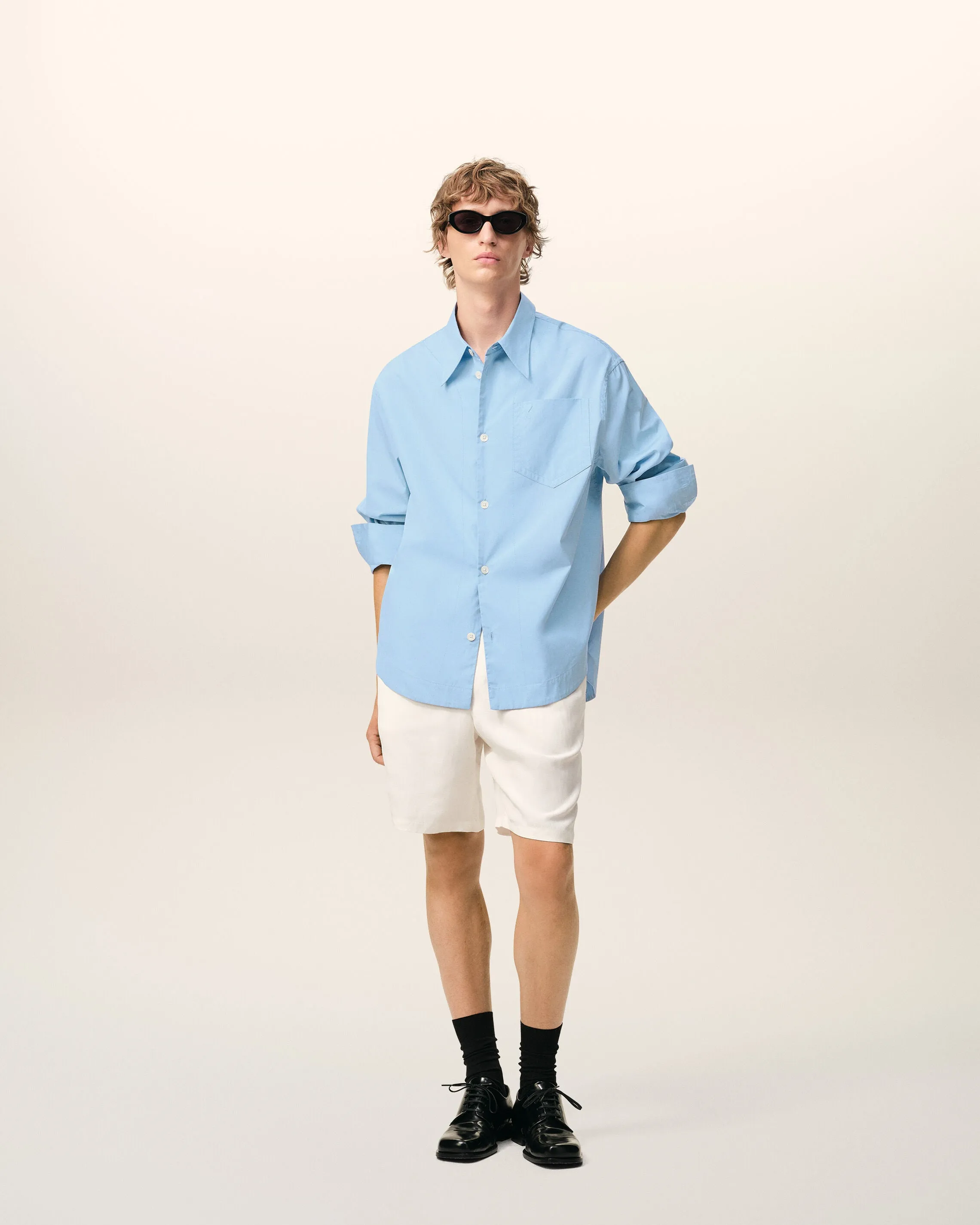 Chemise Large Bleu Col En Pointe Ami De Coeur en Coton sold by Ami product image thumbnail 2