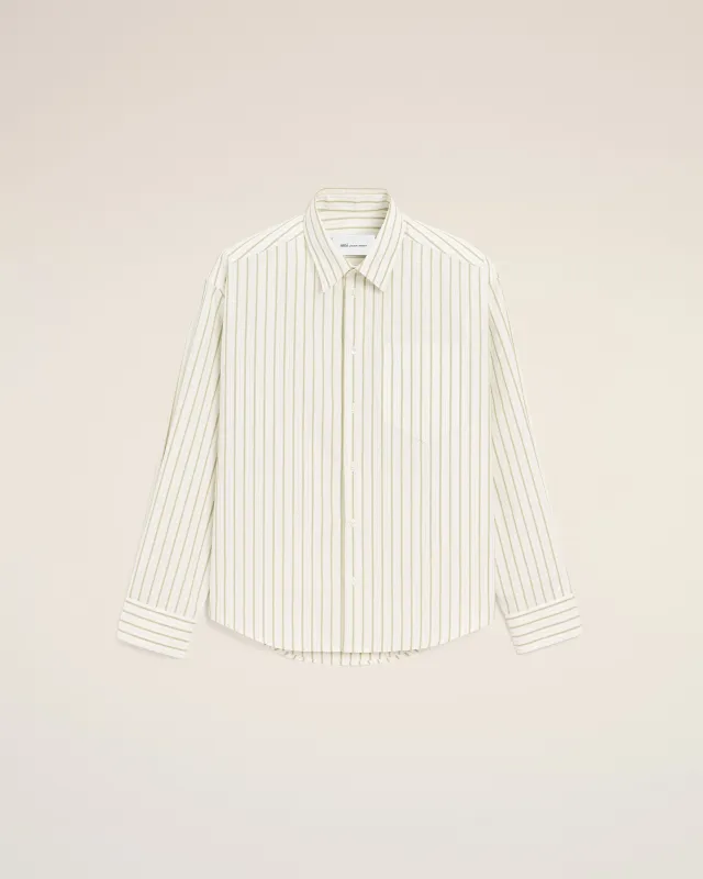 Chemise Boxy Blanche Rayée Ami De Coeur en Coton sold by Ami