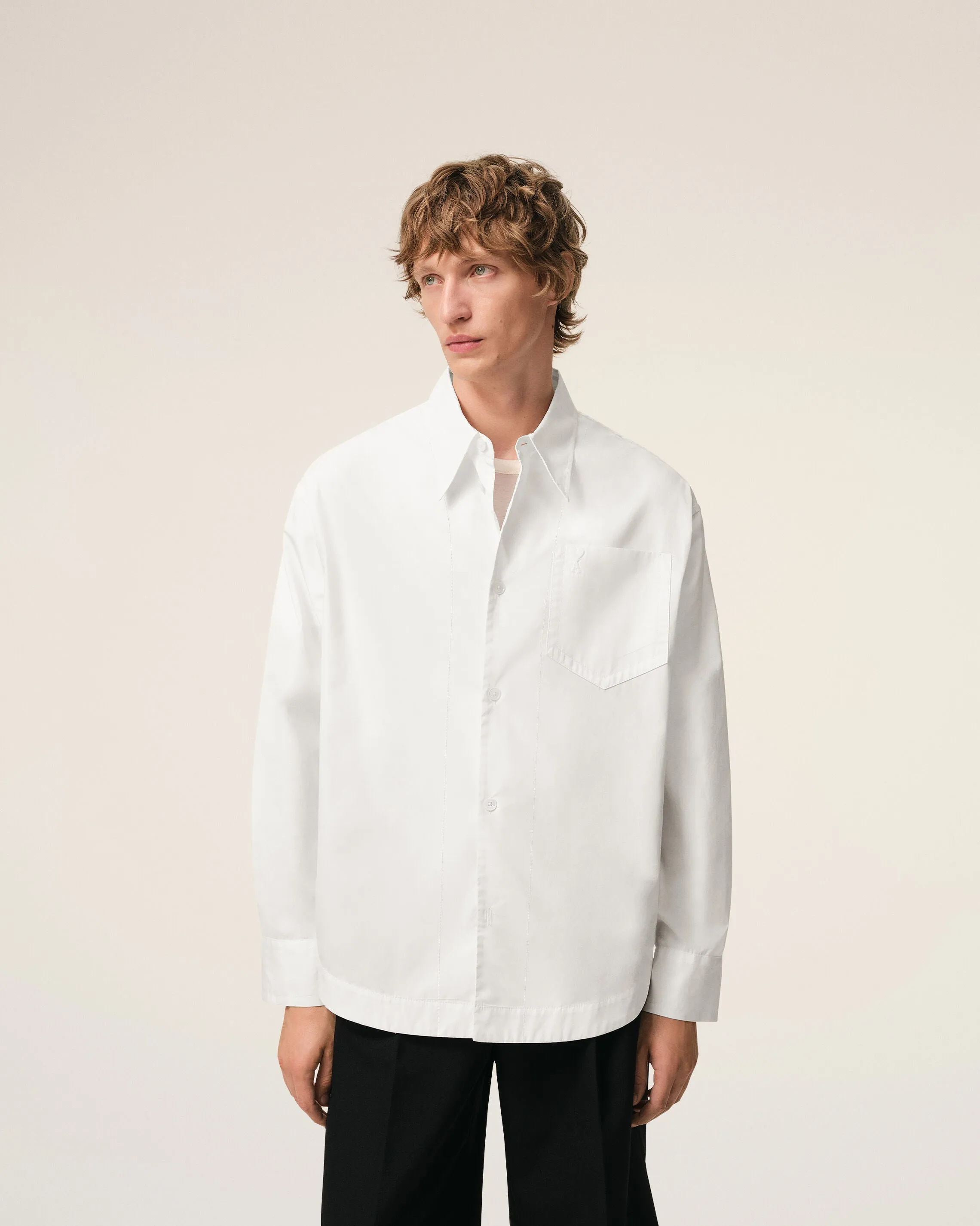 Chemise Large Blanche Col En Pointe Ami De Coeur en Coton sold by Ami product image thumbnail 3