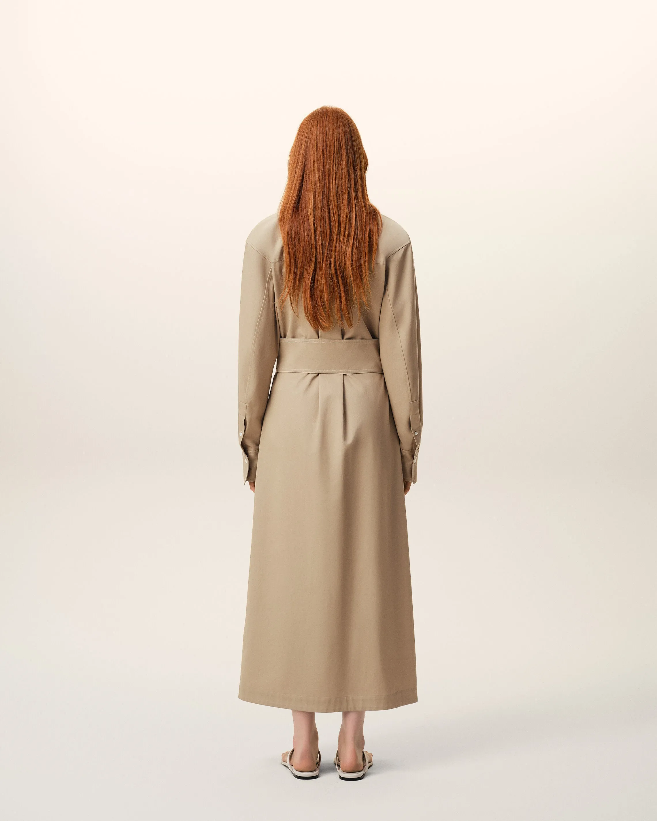 Robe Chemise Beige Cintrée en Coton sold by Ami product image thumbnail 5