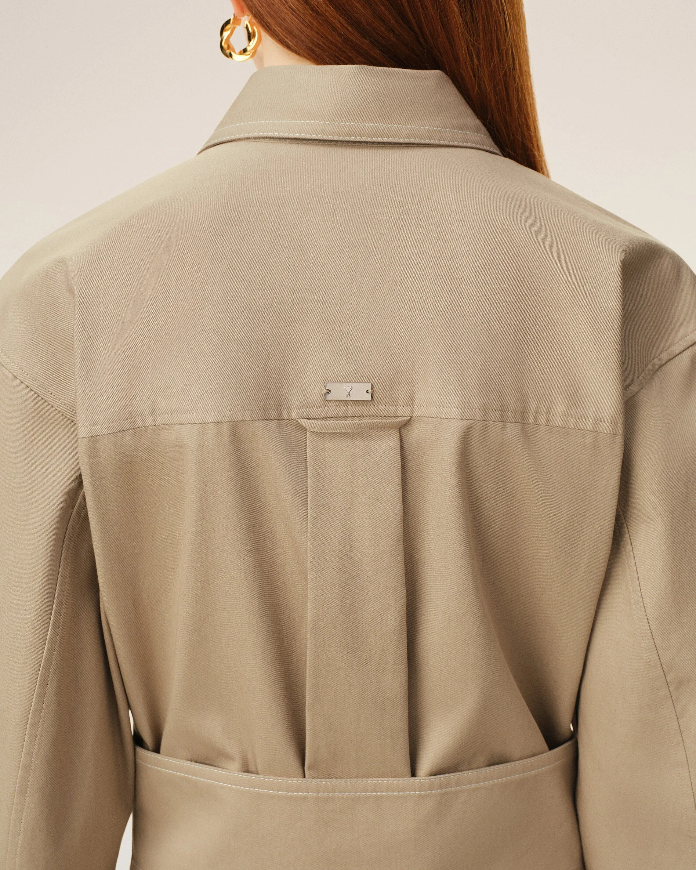 Robe Chemise Beige Cintrée en Coton sold by Ami product image thumbnail 4