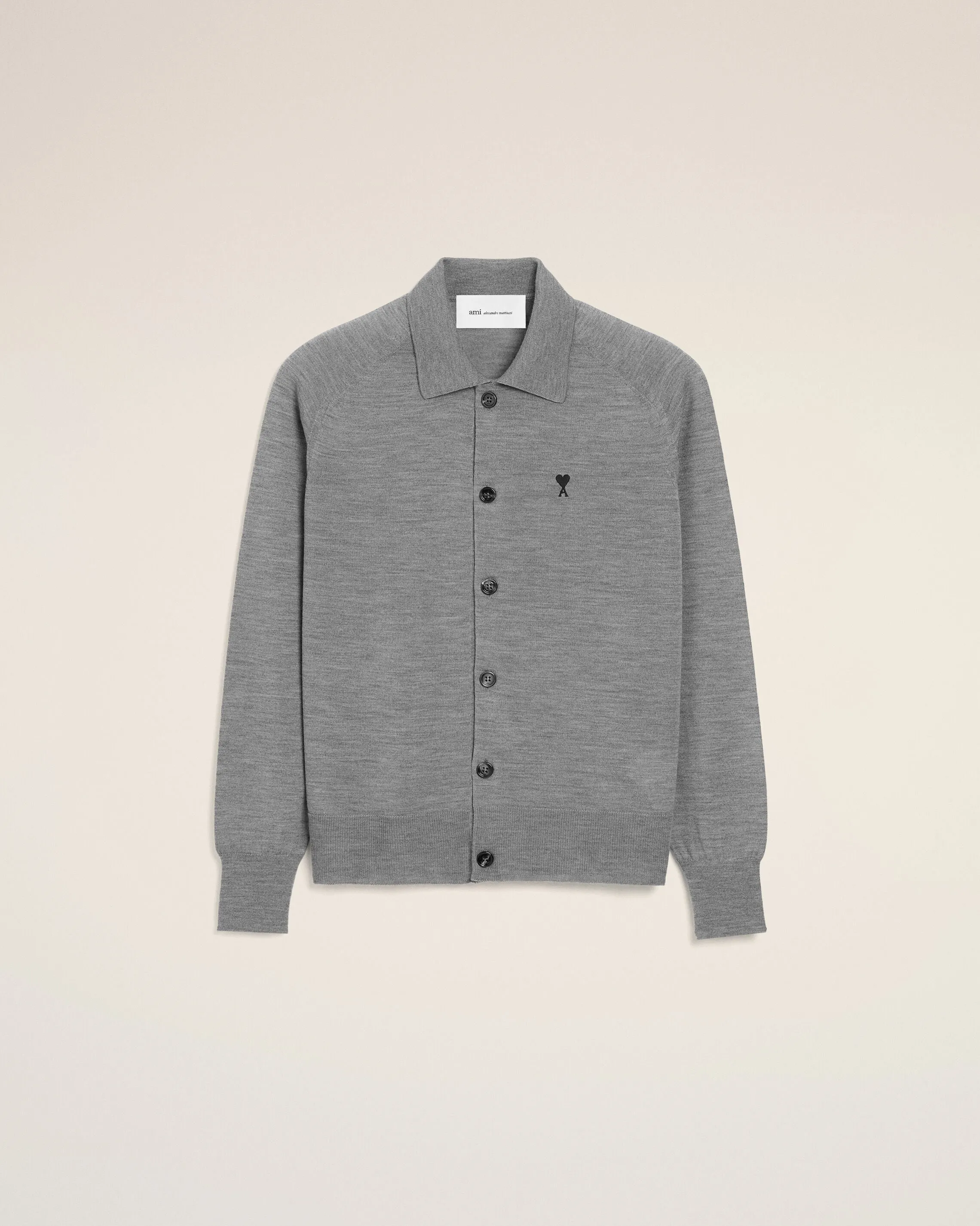 Cardigan Gris Col Chemise Ami De Coeur en Laine sold by Ami