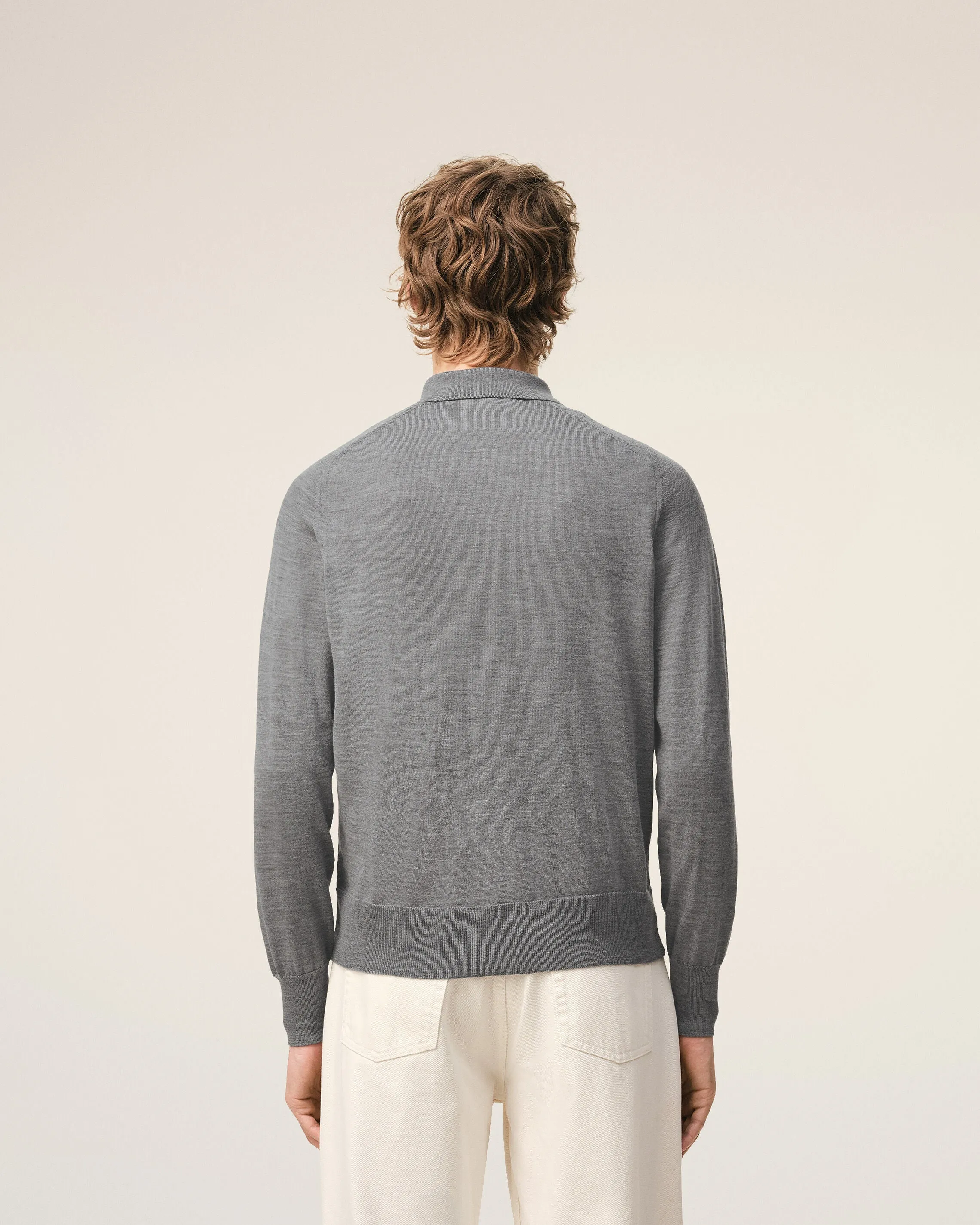 Cardigan Gris Col Chemise Ami De Coeur en Laine sold by Ami product image thumbnail 5