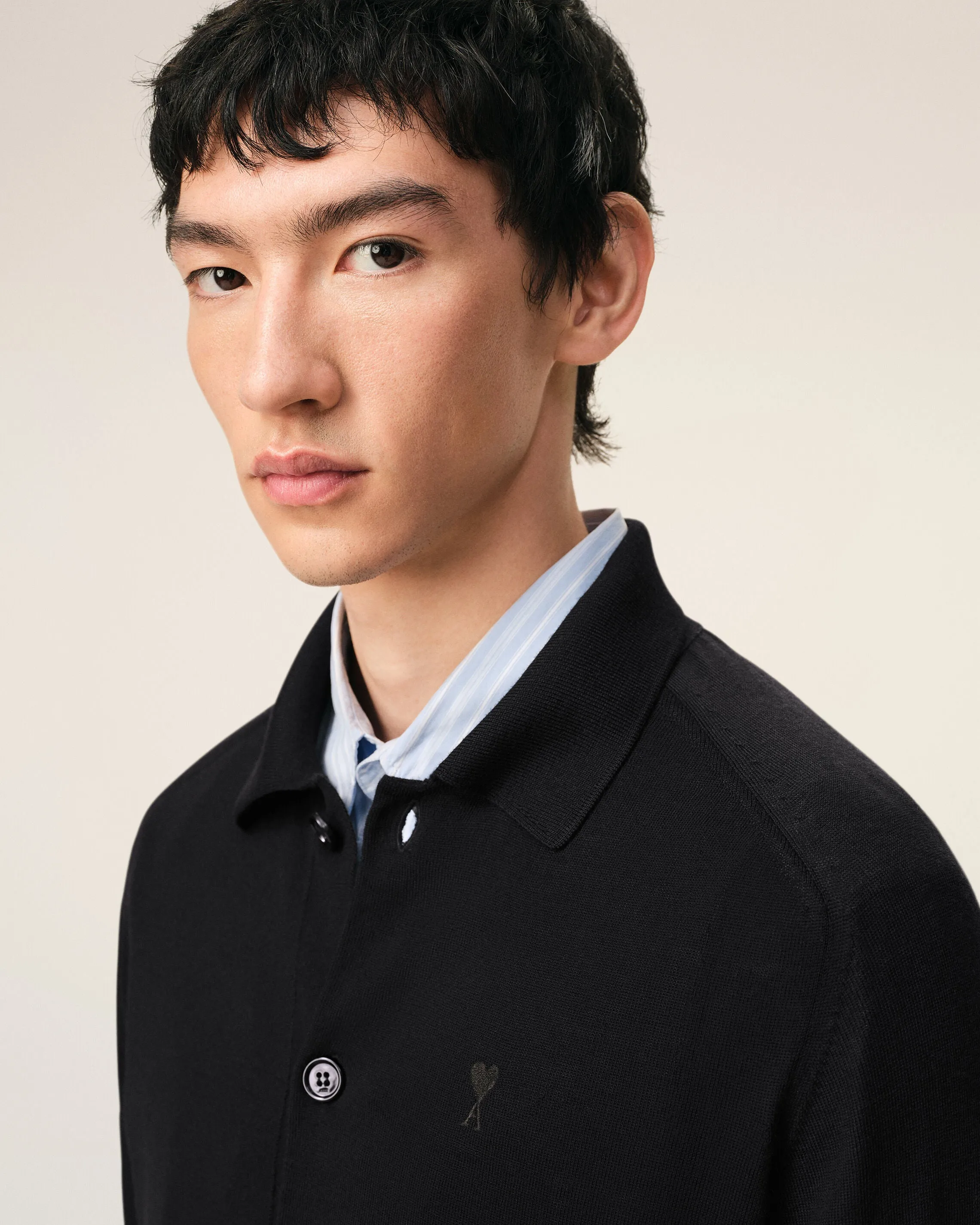 Cardigan Noir Col Chemise Ami De Coeur en Laine sold by Ami product image thumbnail 4