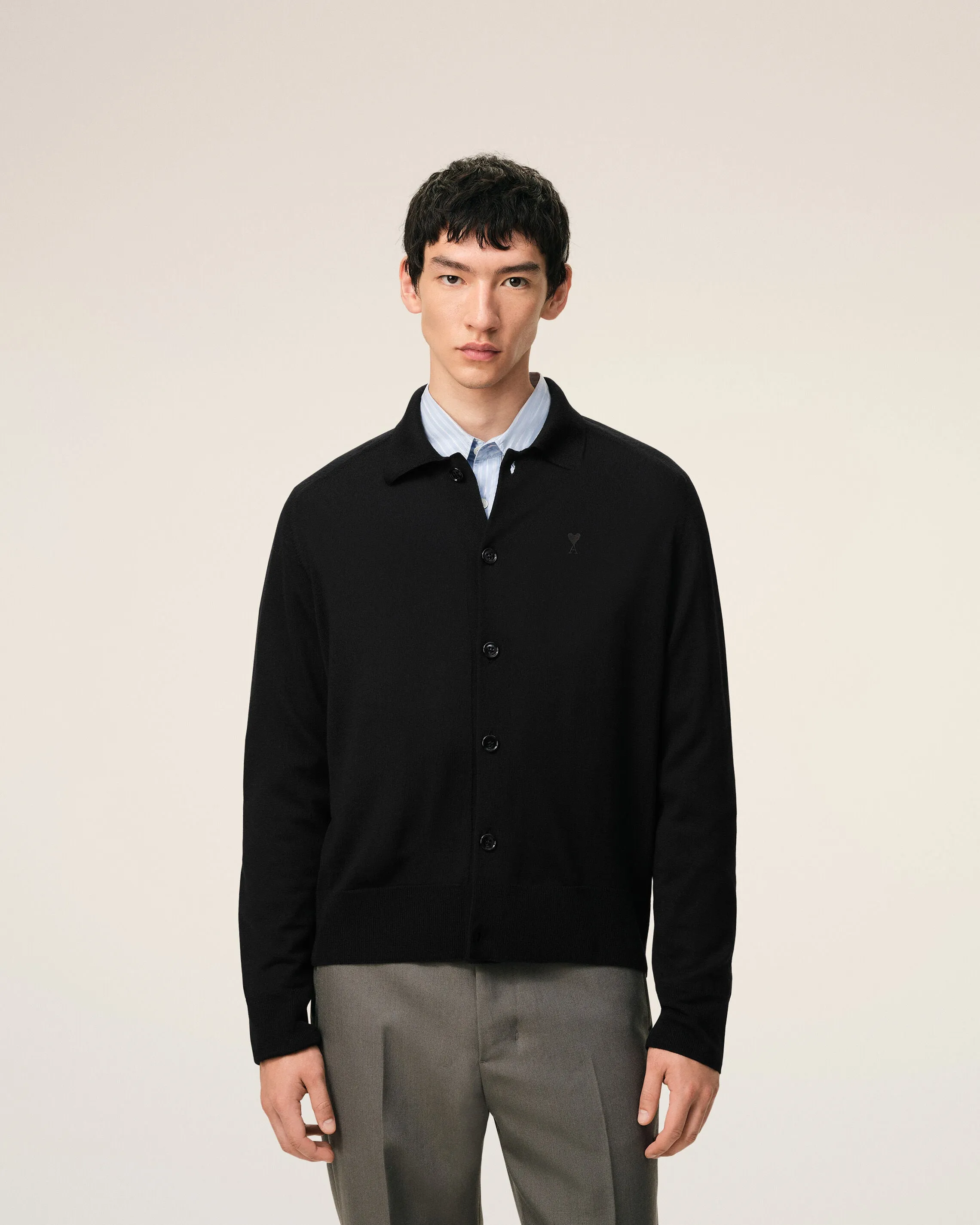 Cardigan Noir Col Chemise Ami De Coeur en Laine sold by Ami product image thumbnail 3