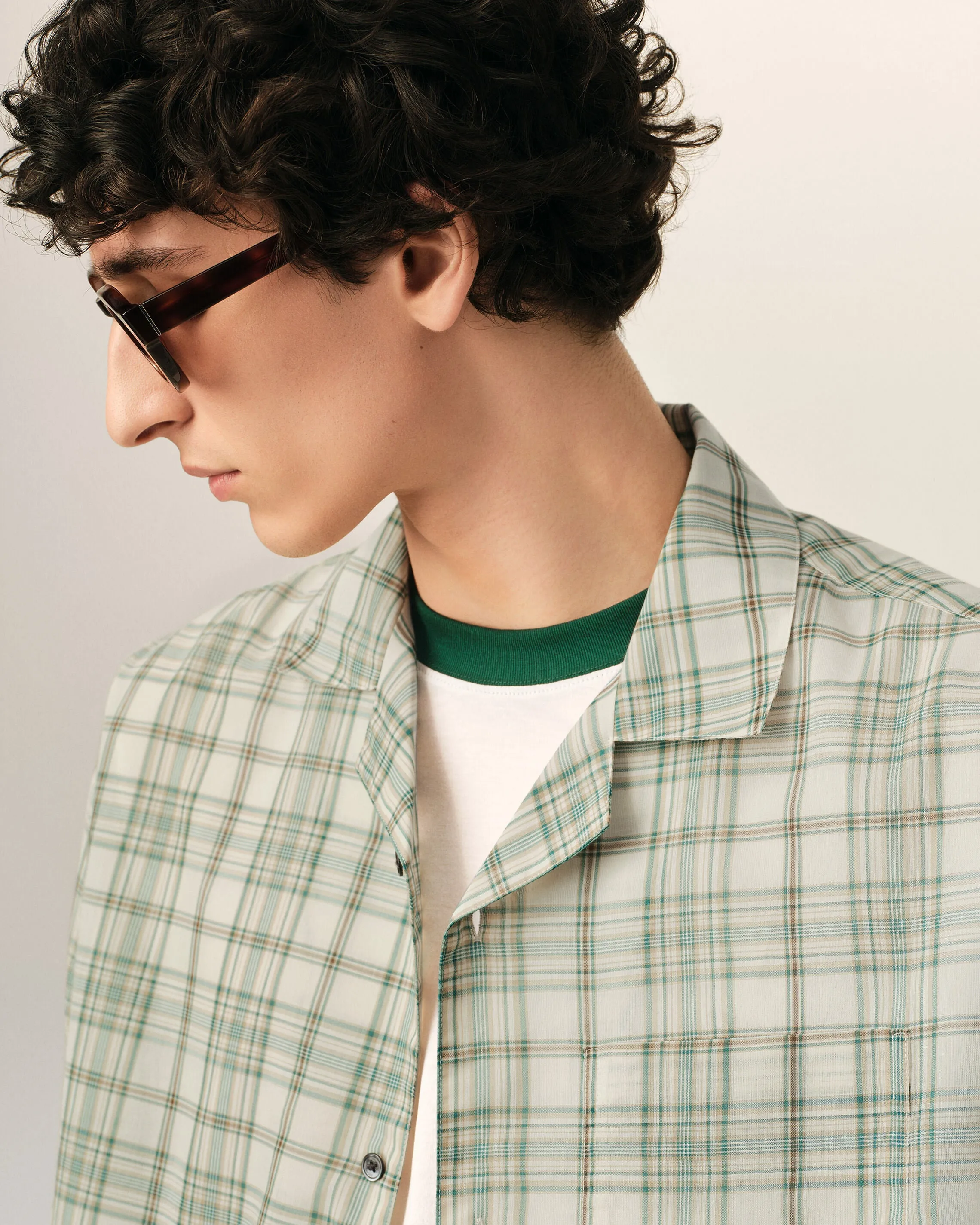 Chemise Boxy Verte À Carreaux En Coton sold by Ami product image thumbnail 4