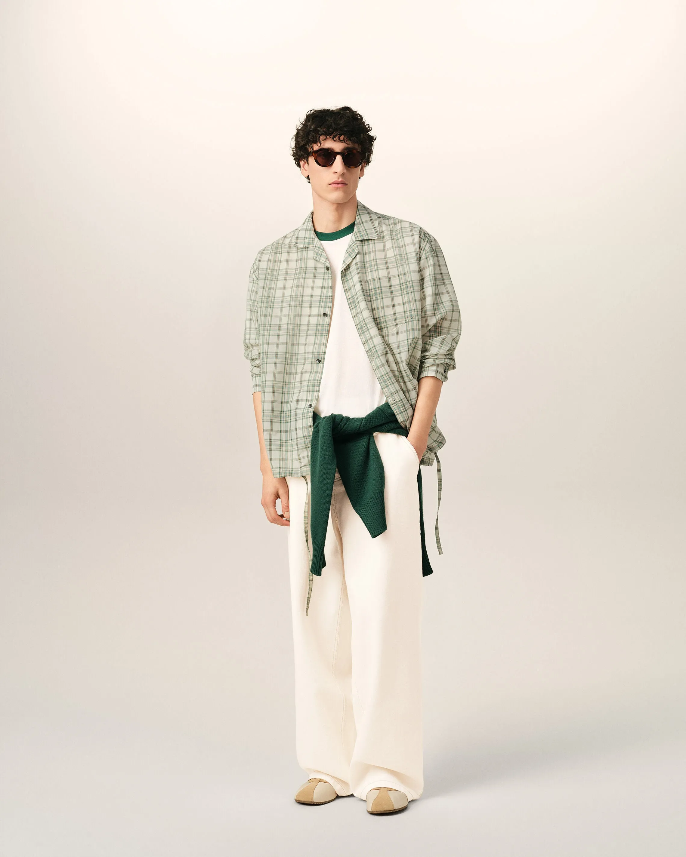 Chemise Boxy Verte À Carreaux En Coton sold by Ami product image thumbnail 3