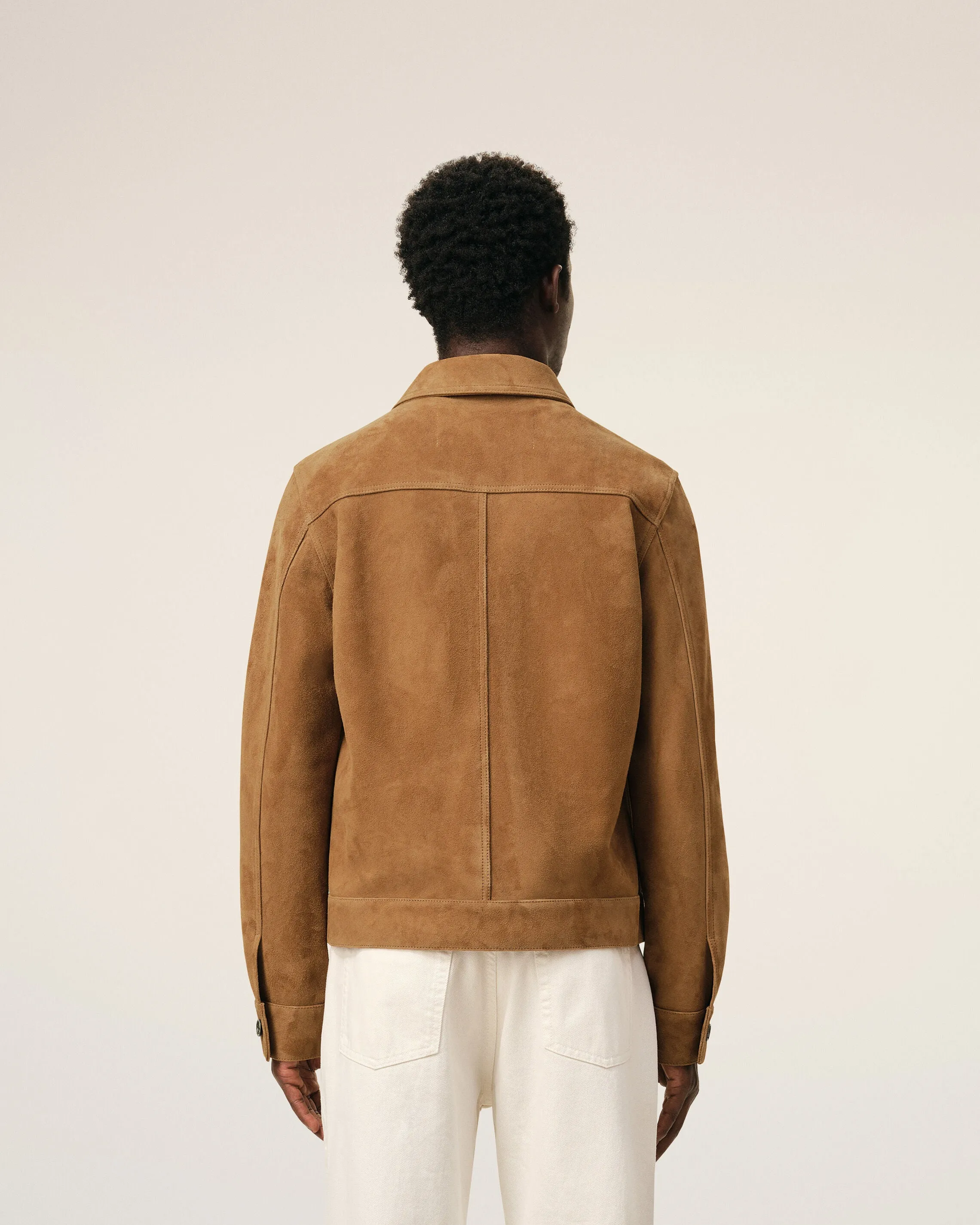 Veste Marron Boutonnée Ami De Coeur en Cuir De Chèvre sold by Ami product image thumbnail 5