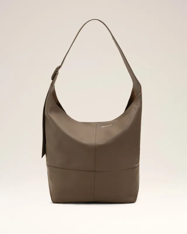 Sac crossbody Etienne marron en cuir de taurillon made by Ami
