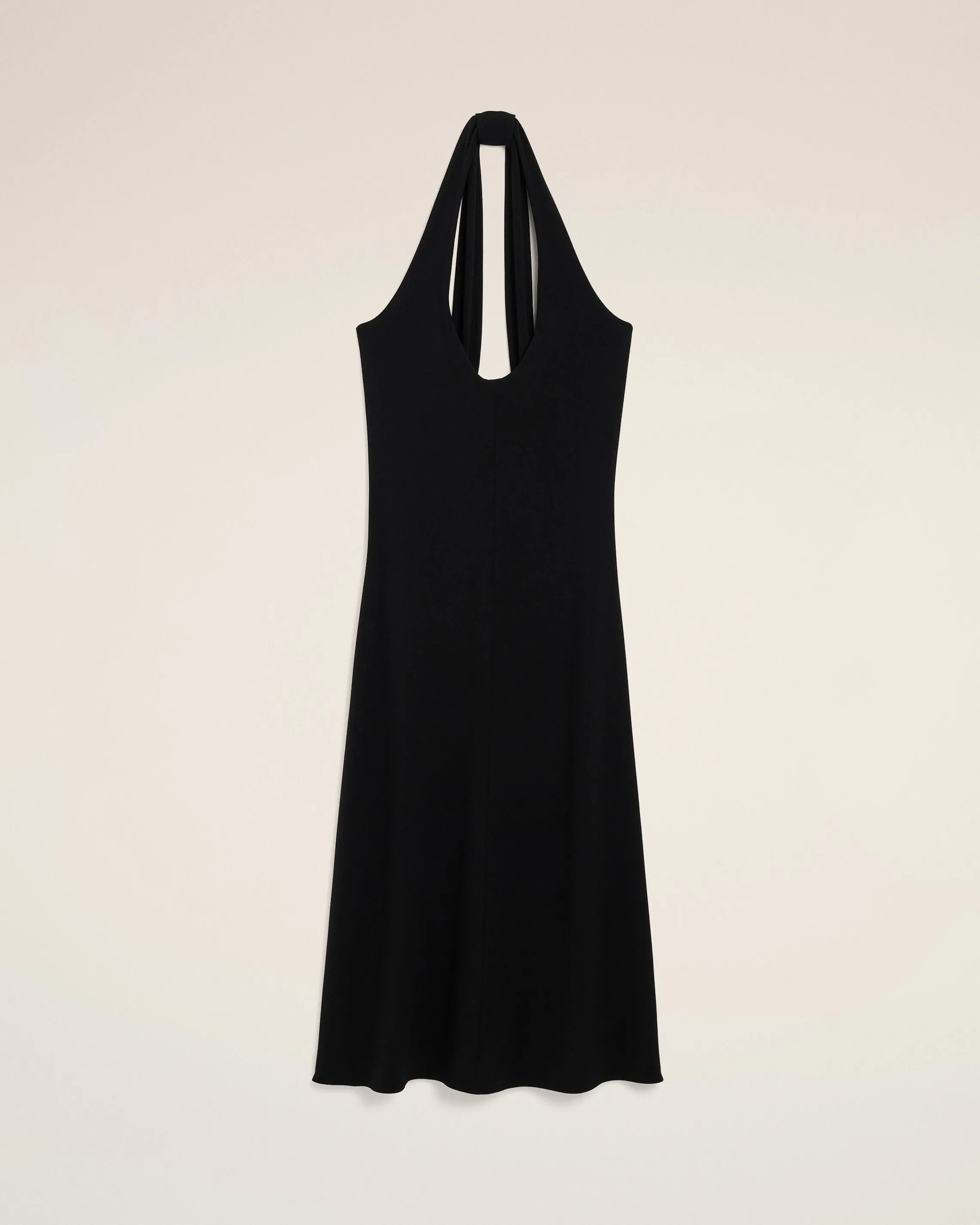 Robe midi dos nu noire en jersey sold by Ami