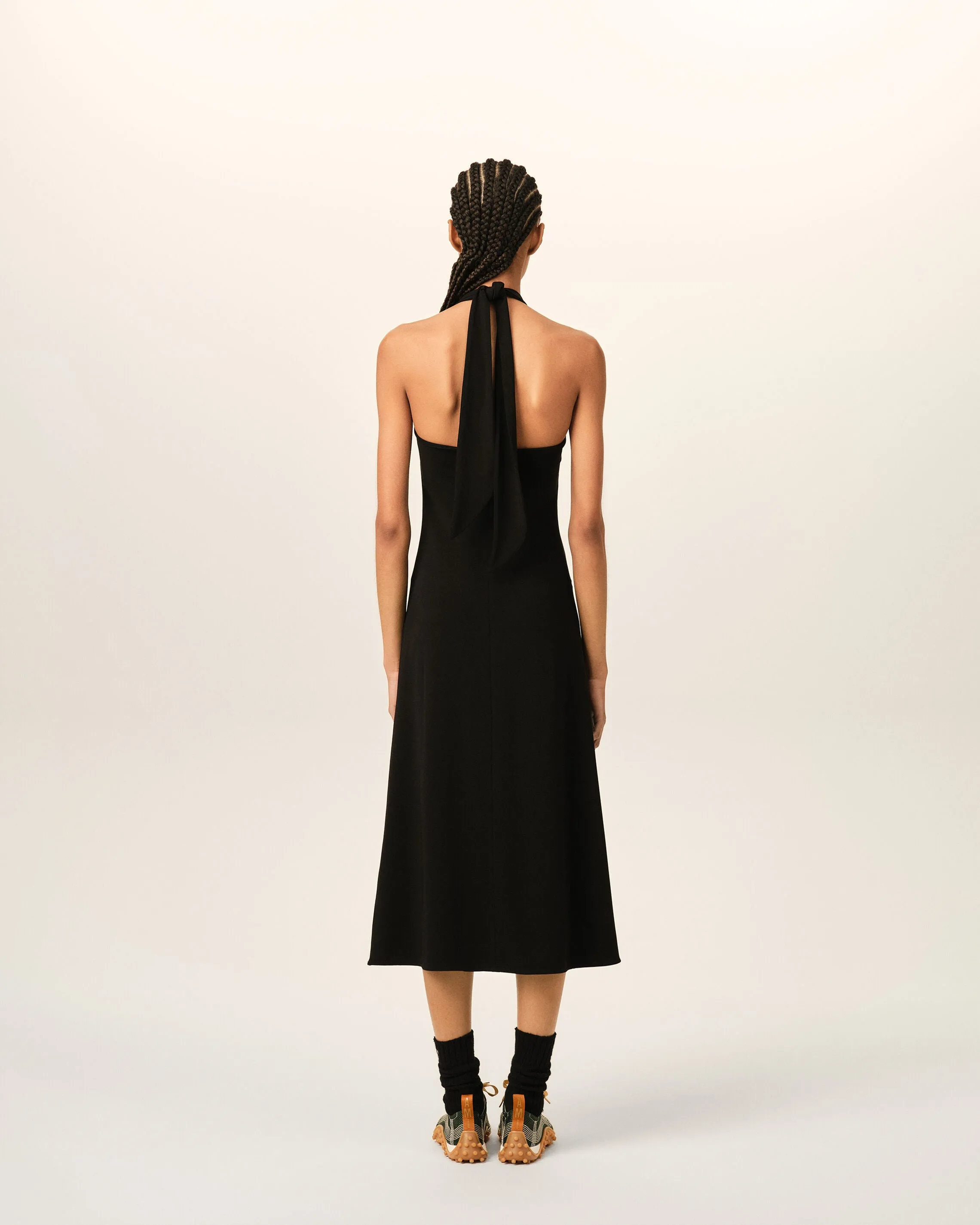 Robe midi dos nu noire en jersey sold by Ami product image thumbnail 5