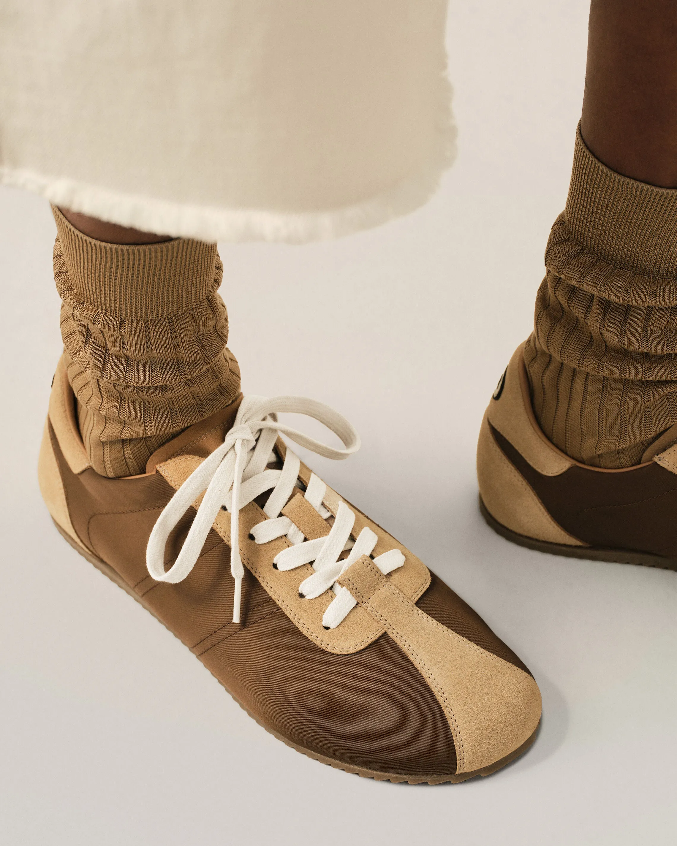 Sneakers Soft marron en nylon sold by Ami product image thumbnail 2