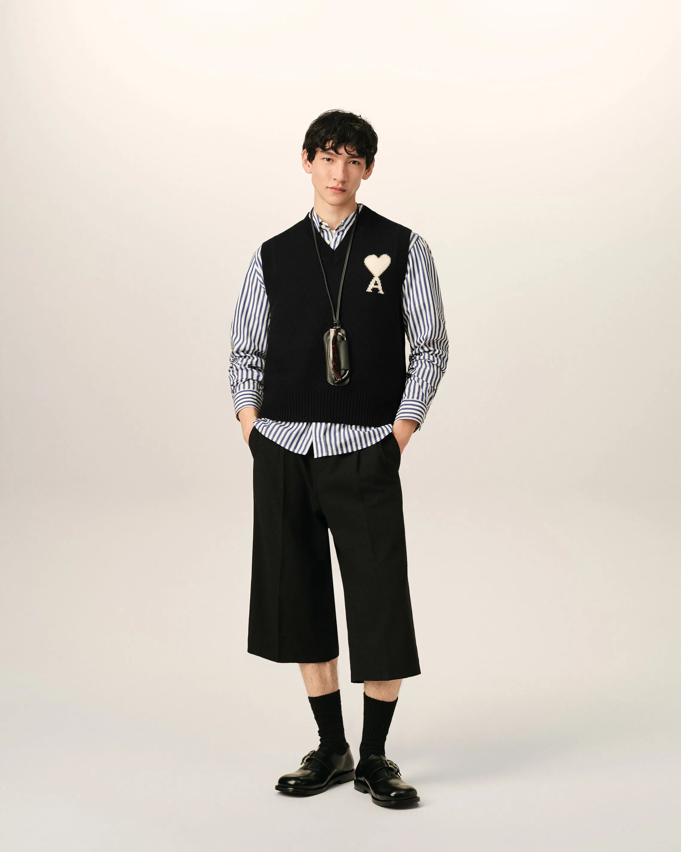 Pull noir en laine sans manches Ami de Coeur sold by Ami product image thumbnail 3