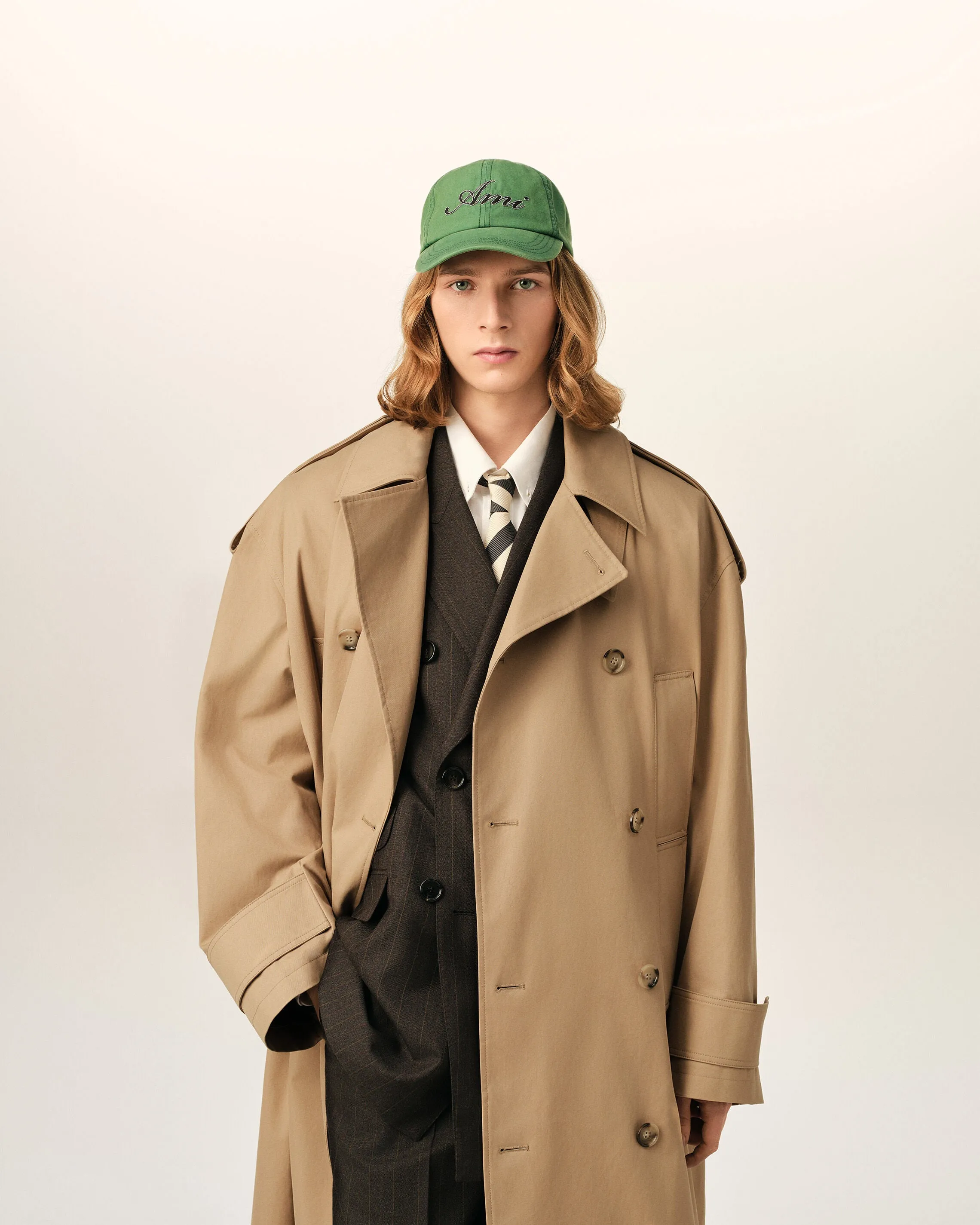 Trench coat beige en coton sold by Ami product image thumbnail 3