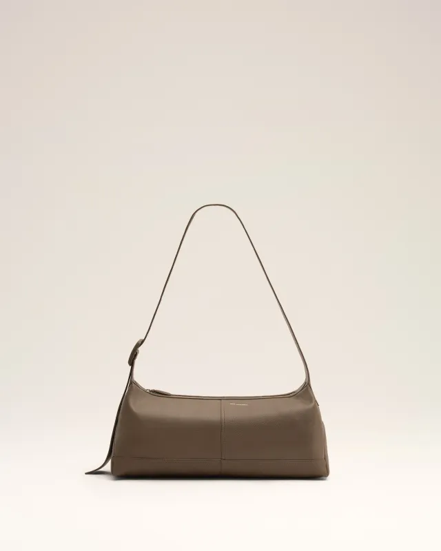 Petit sac crossbody Etienne marron en cuir de taurillon made by Ami