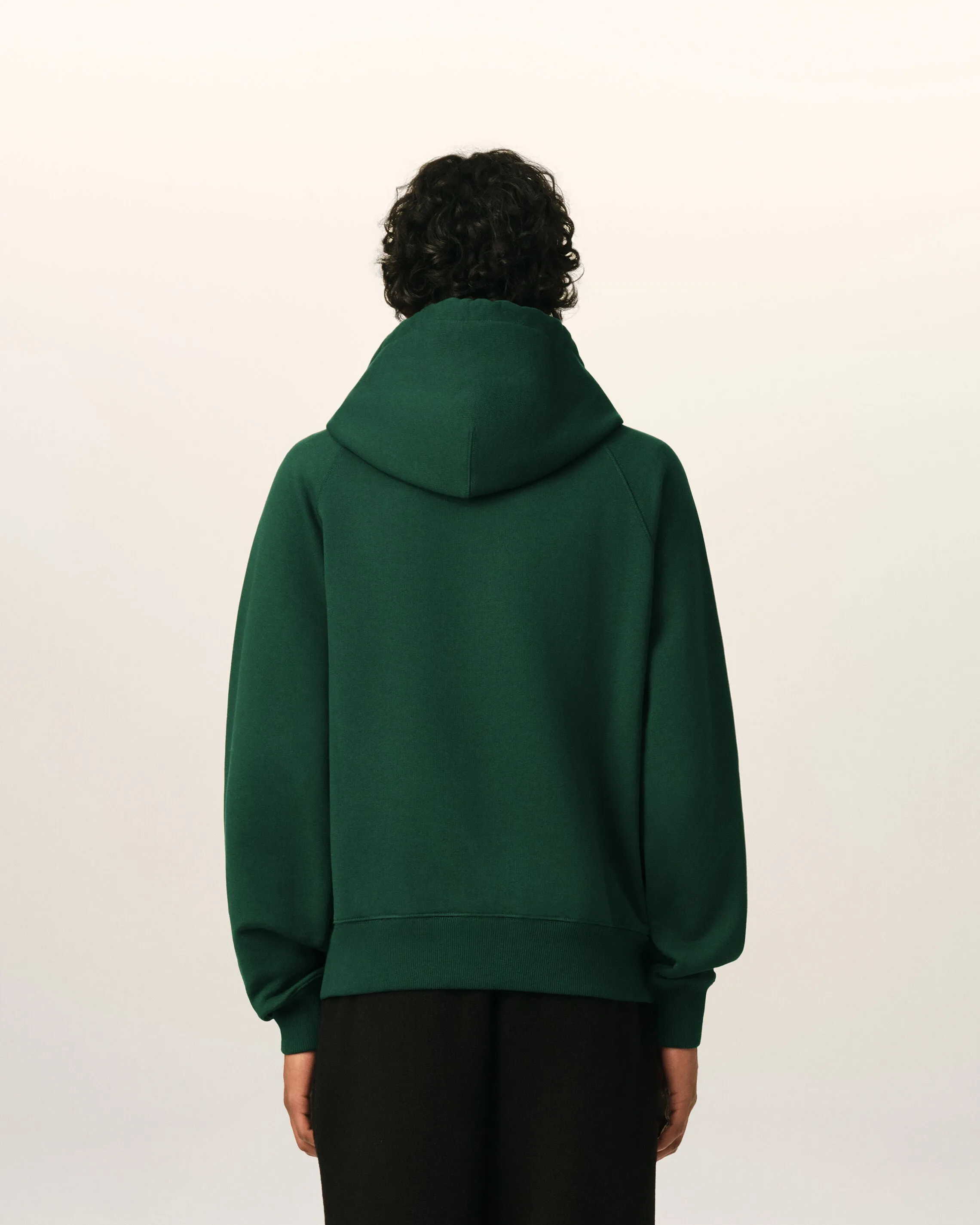 Hoodie vert en coton "Don't forget to love" sold by Ami product image thumbnail 5