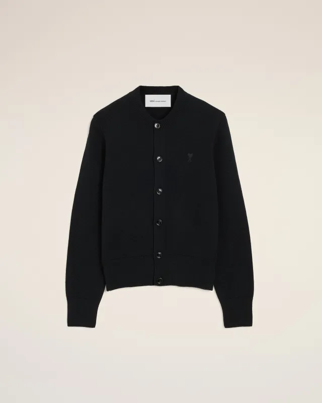 Cardigan noir en laine col rond Ami de Coeur made by Ami