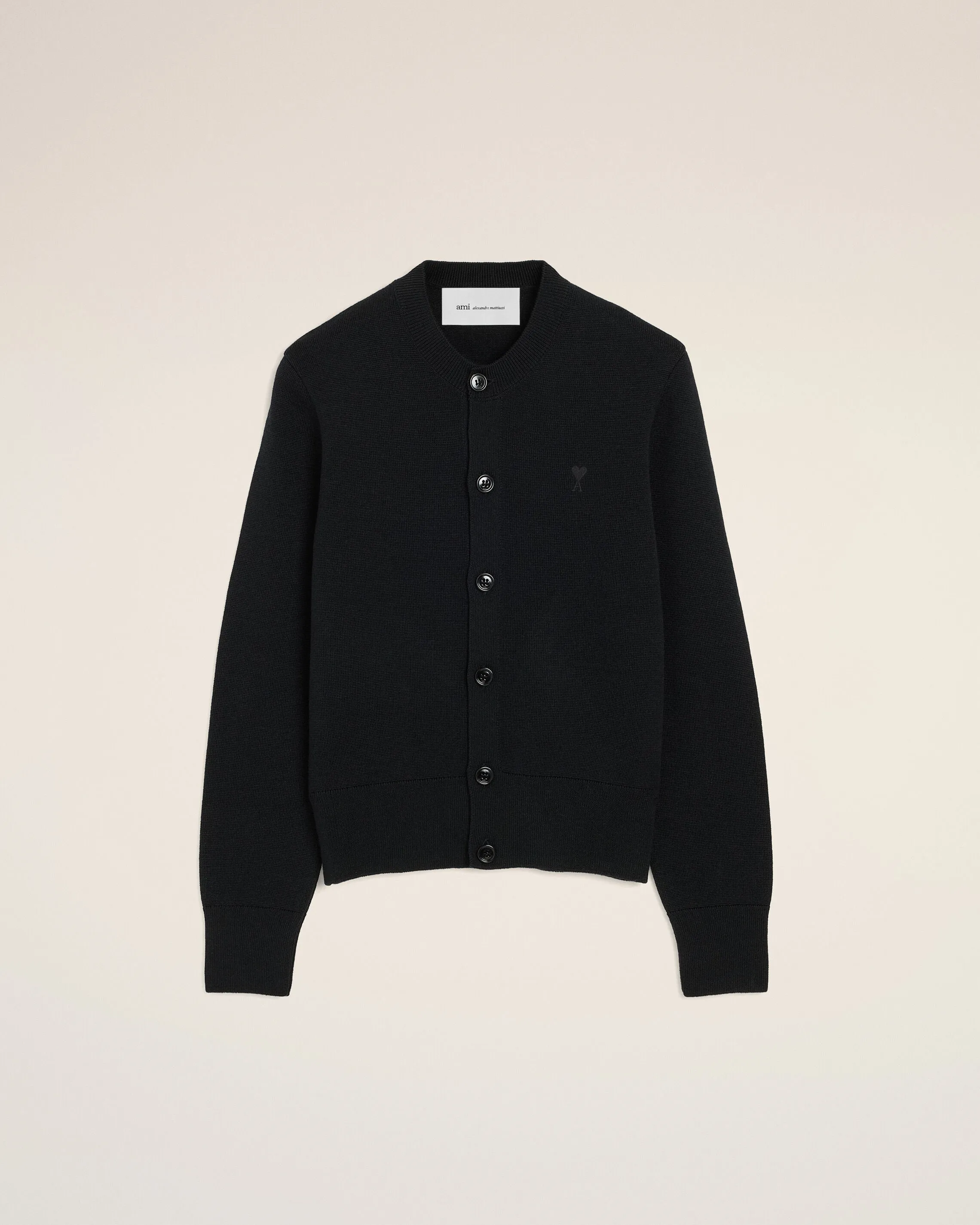 Cardigan noir en laine col rond Ami de Coeur sold by Ami