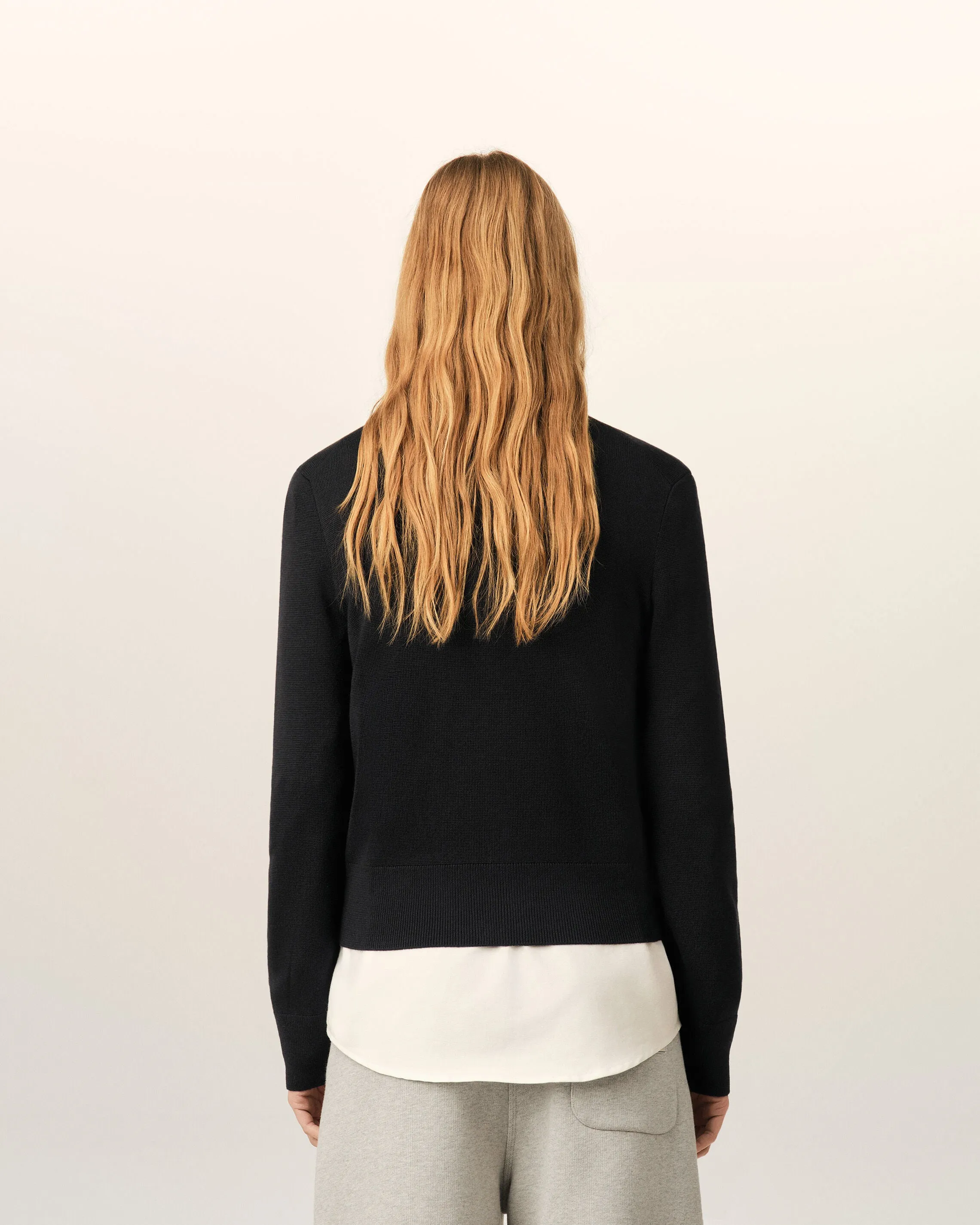 Cardigan noir en laine col rond Ami de Coeur sold by Ami product image thumbnail 5