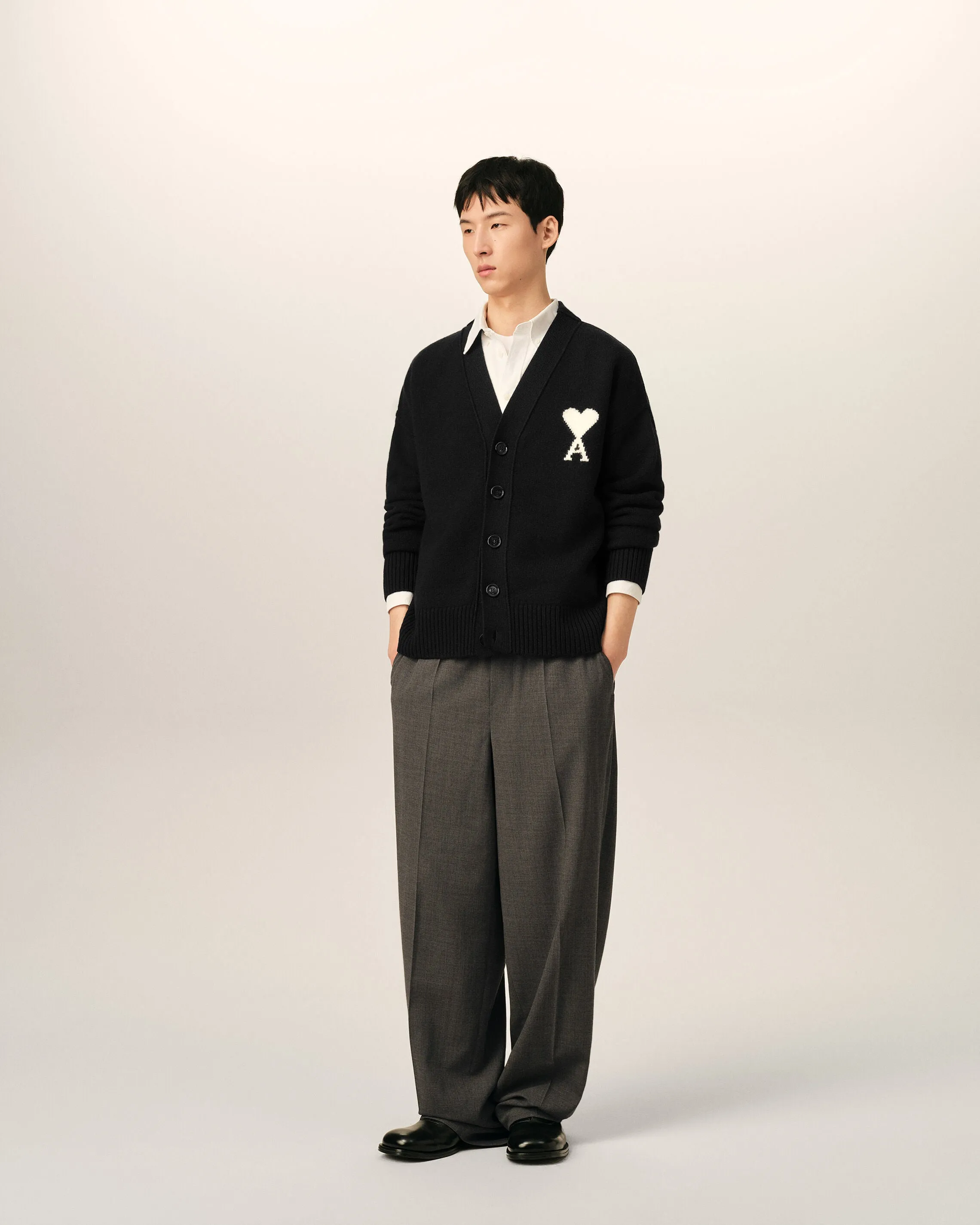 Cardigan noir en laine Ami de Coeur sold by Ami product image thumbnail 3