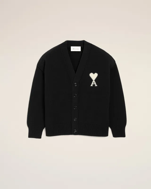 Cardigan noir en laine Ami de Coeur made by Ami