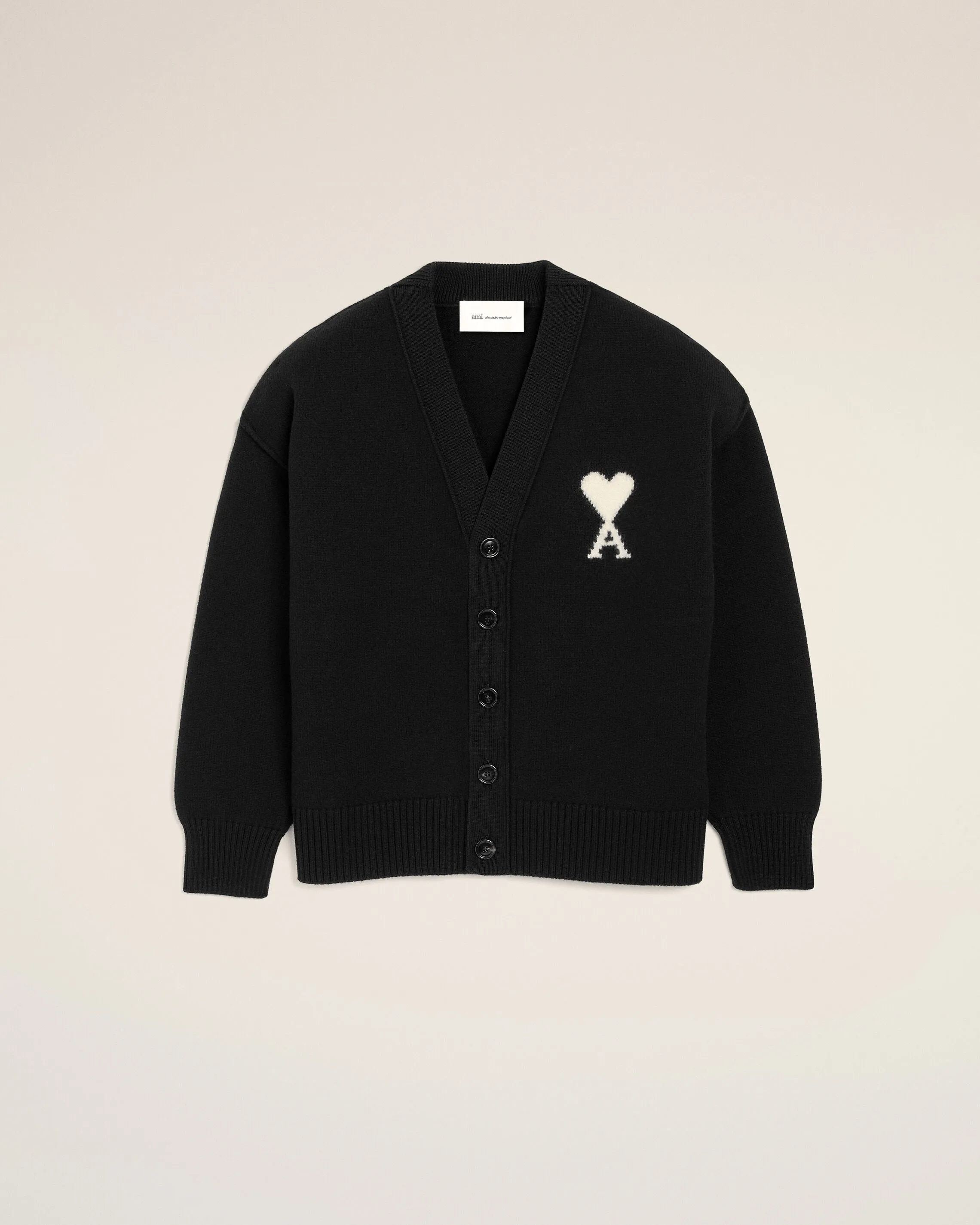 Cardigan noir en laine Ami de Coeur sold by Ami