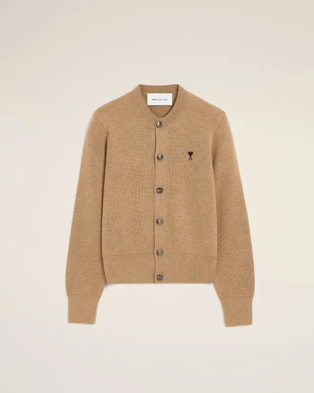 Cardigan beige col rond en laine Ami de Coeur made by Ami
