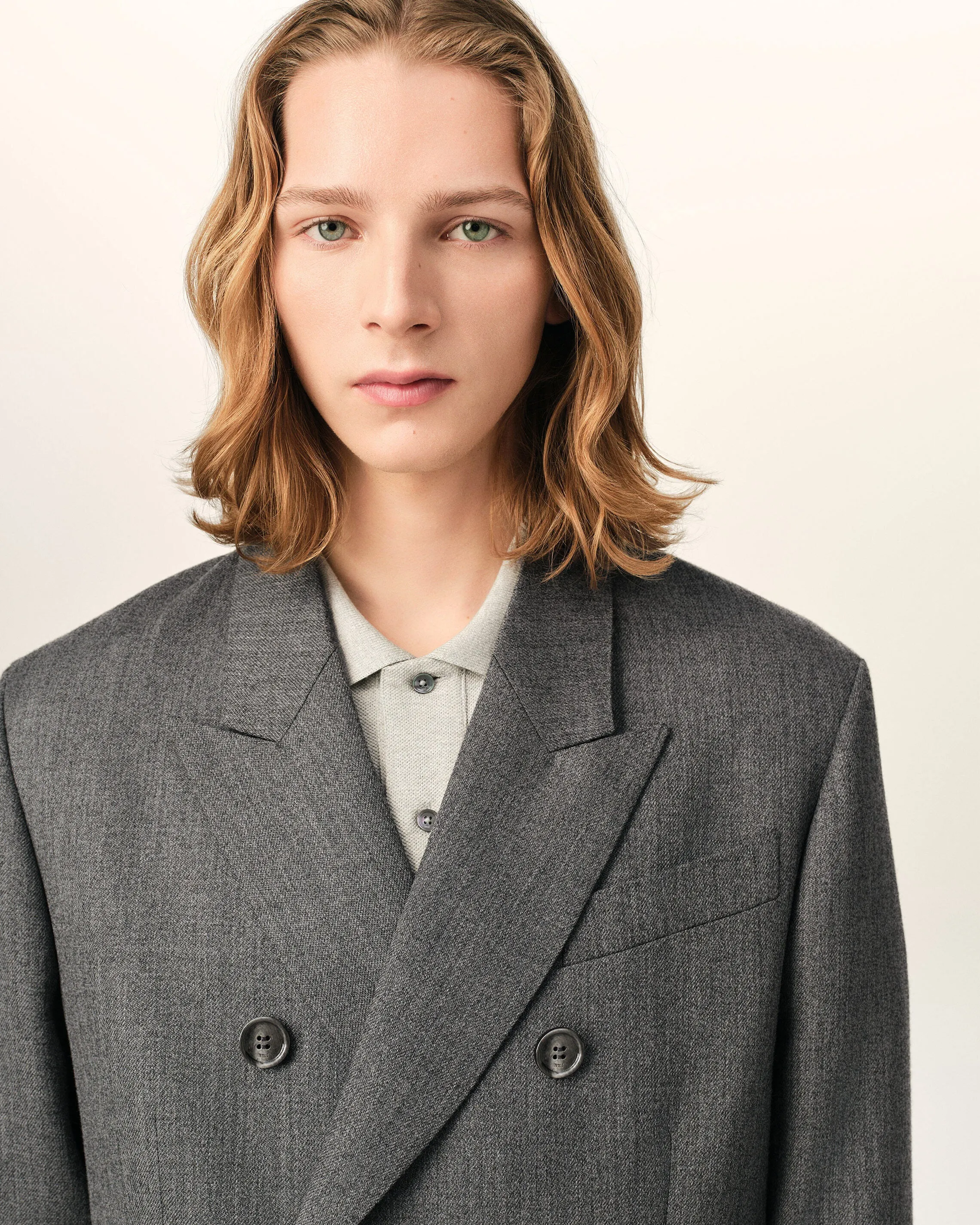 Veste grise double boutonnage en laine sold by Ami product image thumbnail 4